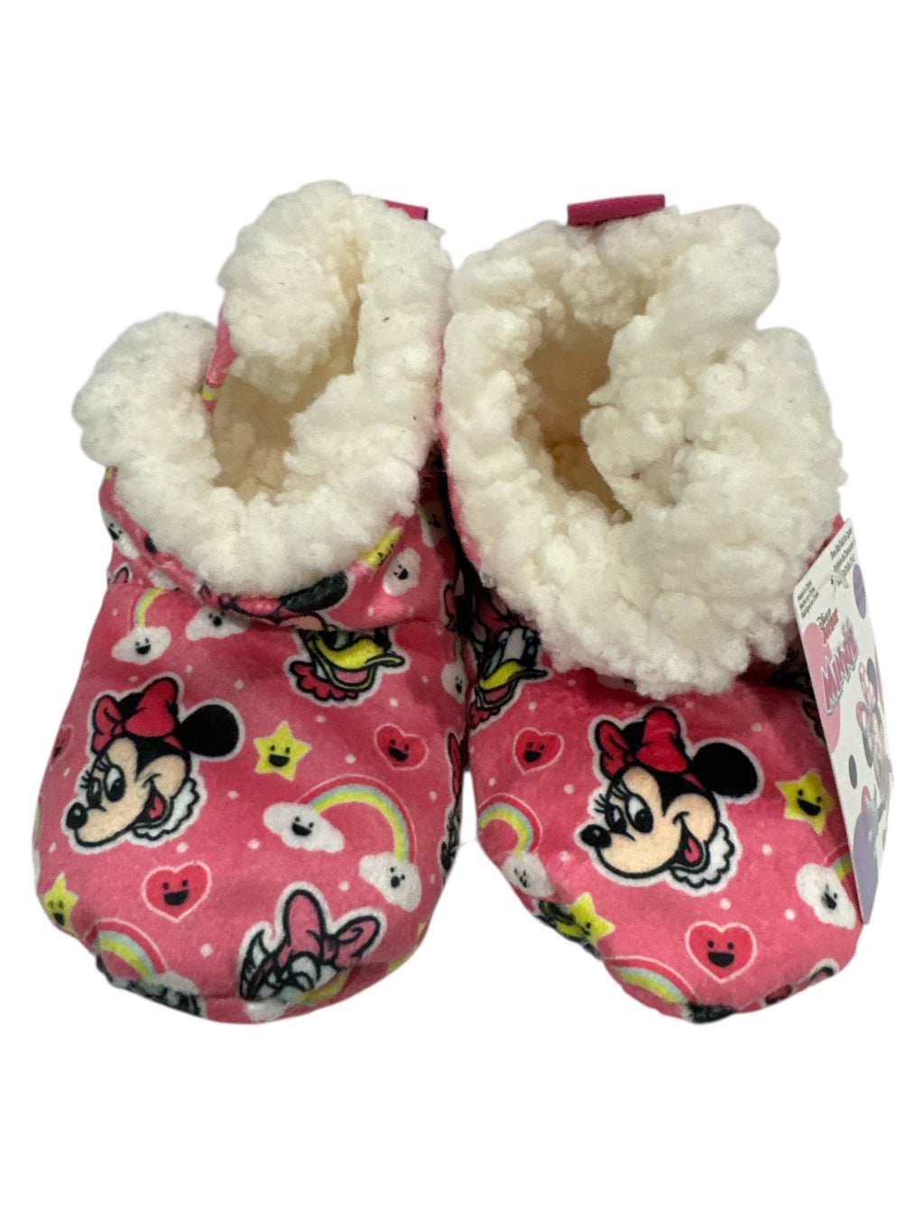 Minnie Mouse Baby Plush Shoes - Pink &amp; Puffy, Keeps Toes Warm! (Fits 2T to 4T