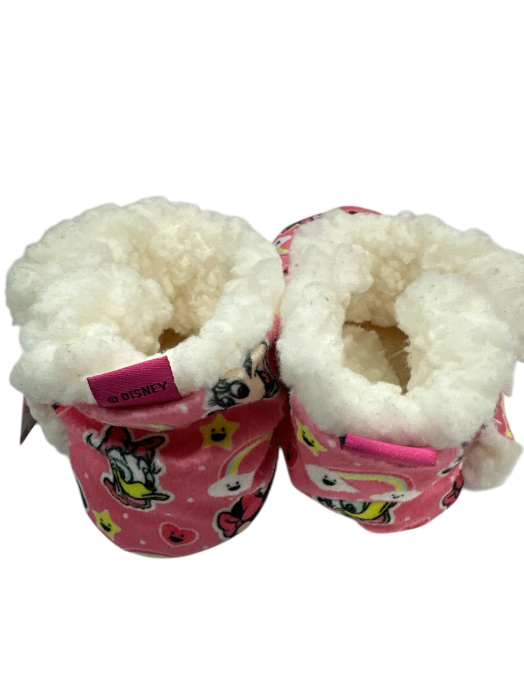 Minnie Mouse Baby Plush Shoes - Pink &amp; Puffy, Keeps Toes Warm! (Fits 2T to 4T