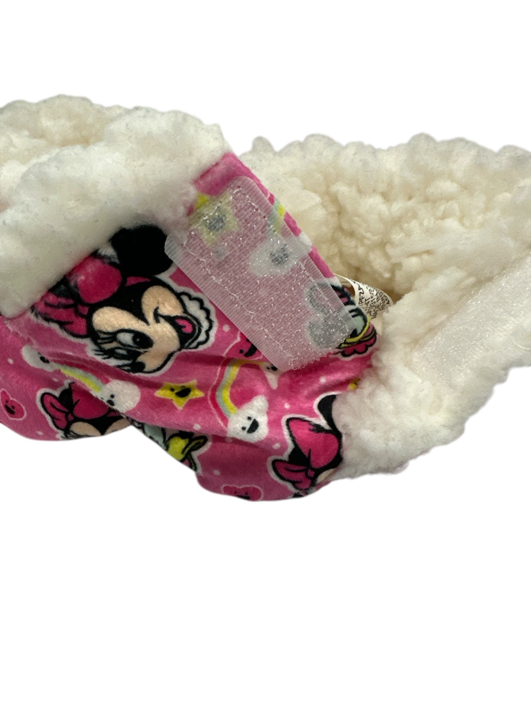 Minnie Mouse Baby Plush Shoes - Pink &amp; Puffy, Keeps Toes Warm! (Fits 2T to 4T