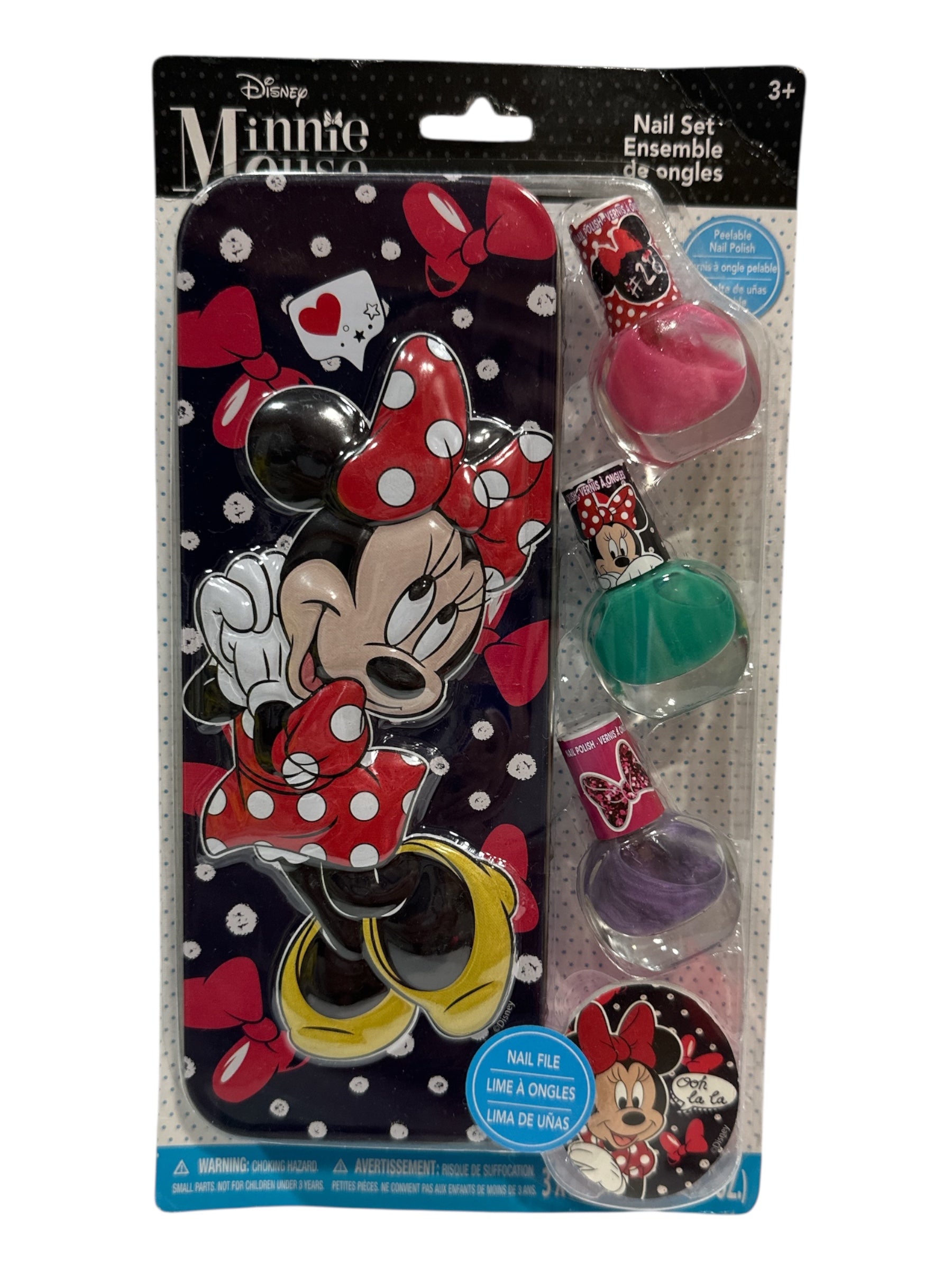 MINNI MOUSE NAIL POLISH SET WITH TIN BOX