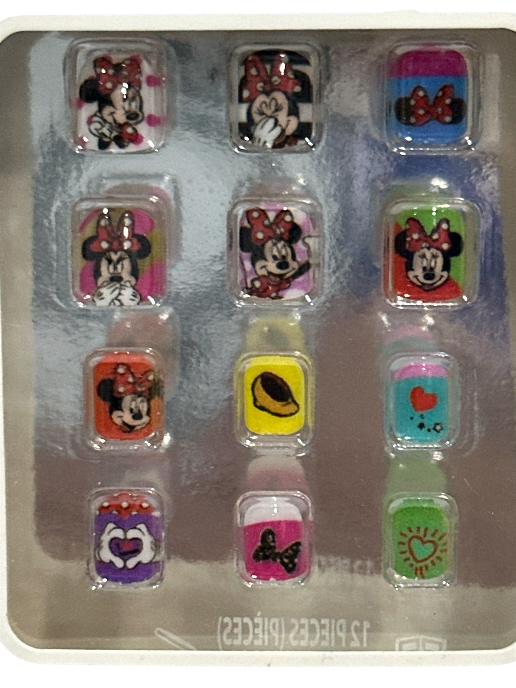 Minnie Mouse Licensed Press-On Nails – 12 Pieces Kids Nail Set
