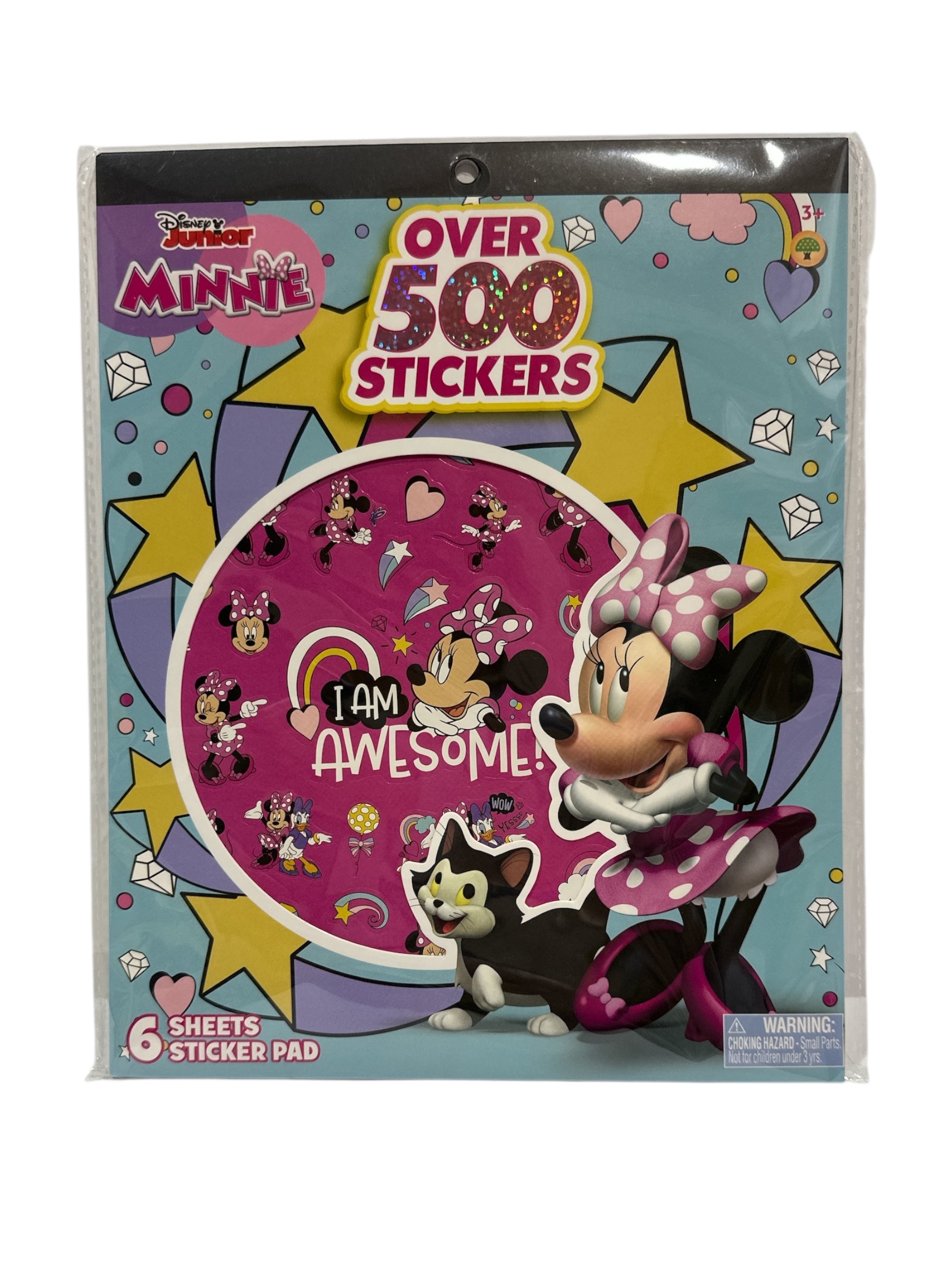 MINNIE MOUSE OVER  500 PCS STICKERS 6 SHEETS STICKER PAD