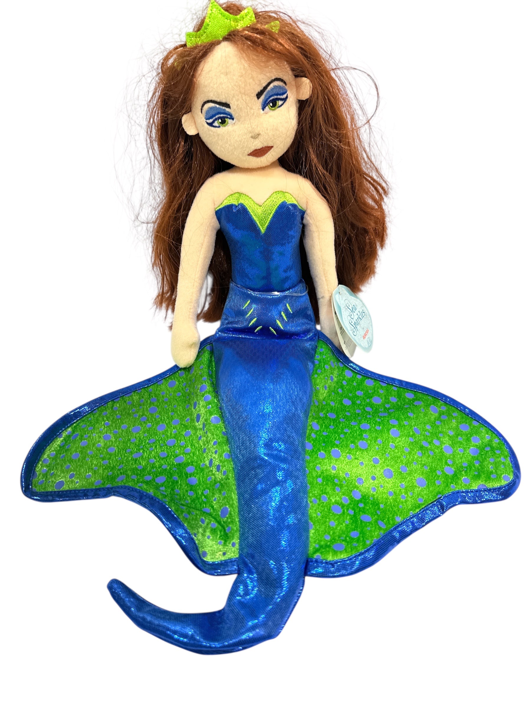 Mermaid Sea Sparkles Plush Doll – 17-Inch Tall Soft Collectible Stuffed Toy