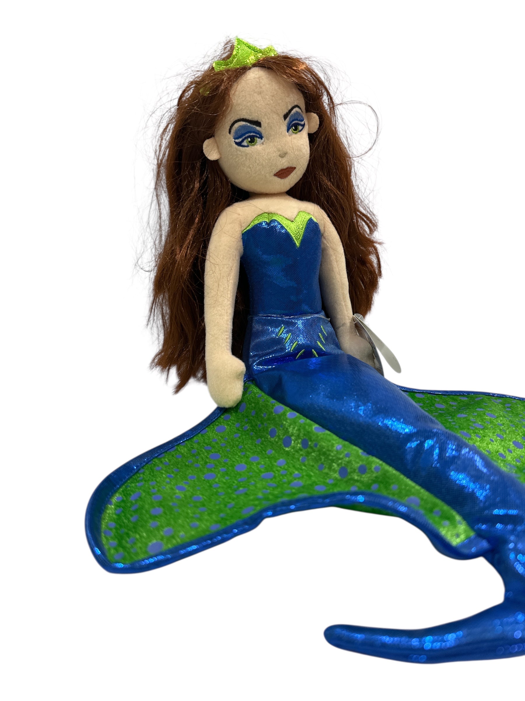 Mermaid Sea Sparkles Plush Doll – 17-Inch Tall Soft Collectible Stuffed Toy
