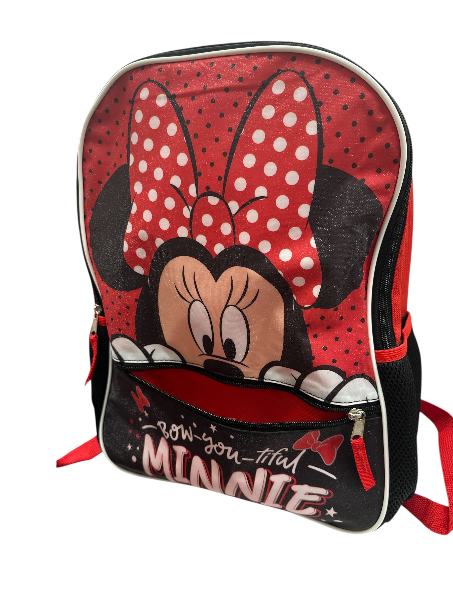Minnie Mouse 17" Backpack - Sweet Style &amp; Smart Storage for All Adventures!