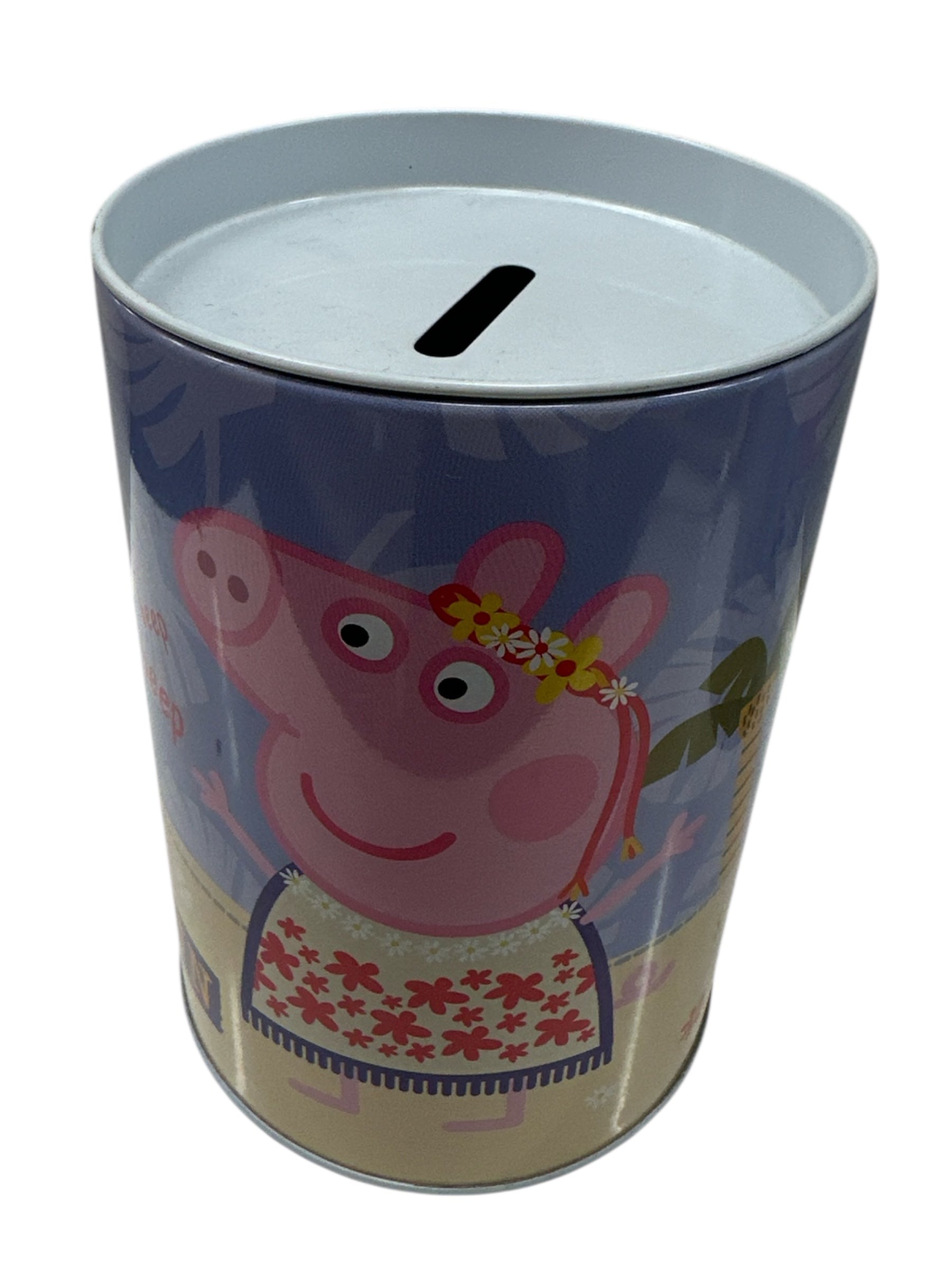 🐷 Peppa Pig Metal Money Bank - 6" Tall with Movable Top!