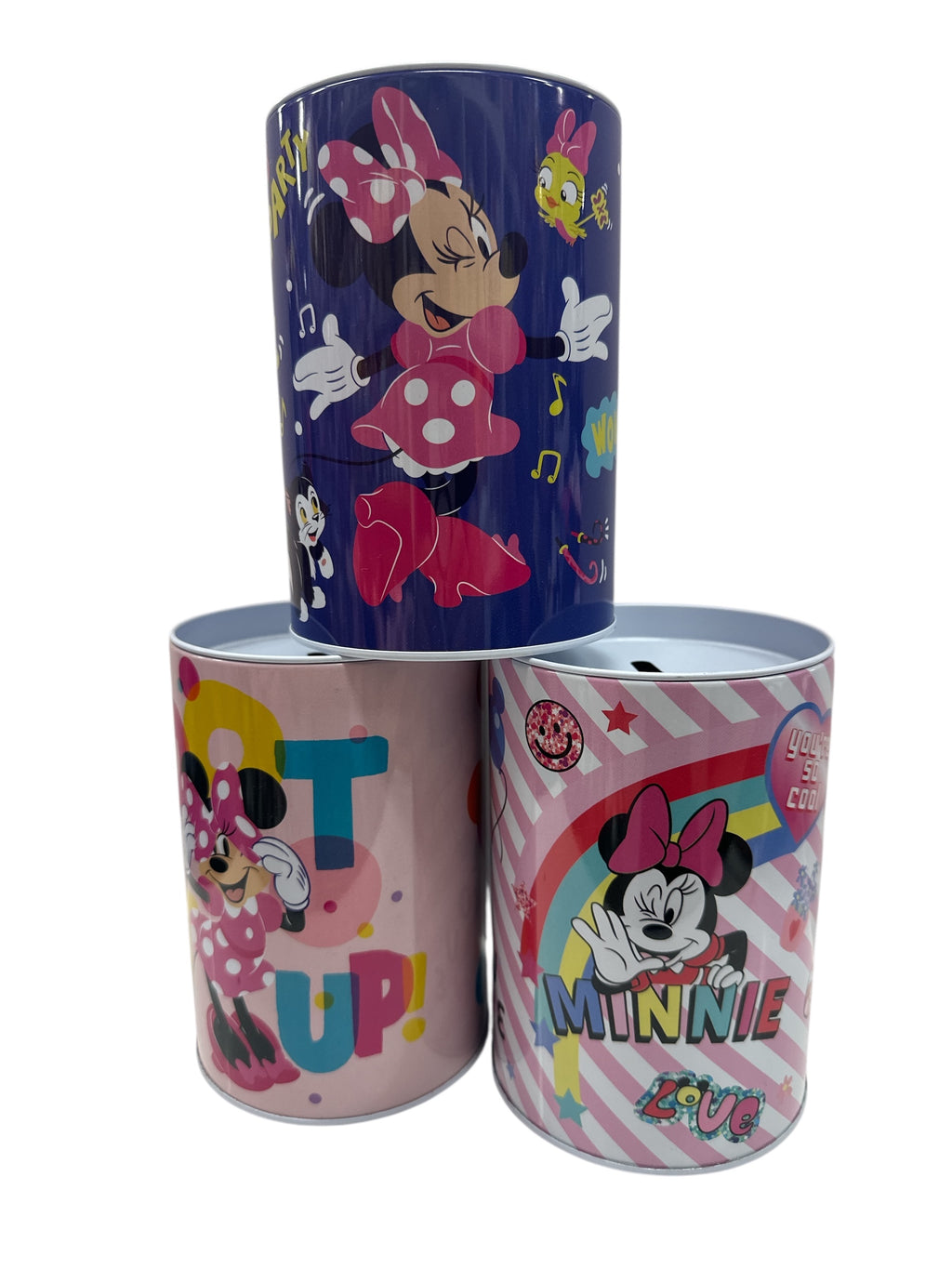 DISNEY MINNIE MOUSE METAL MONEY BAK 6" BIG TOP MOVABLE