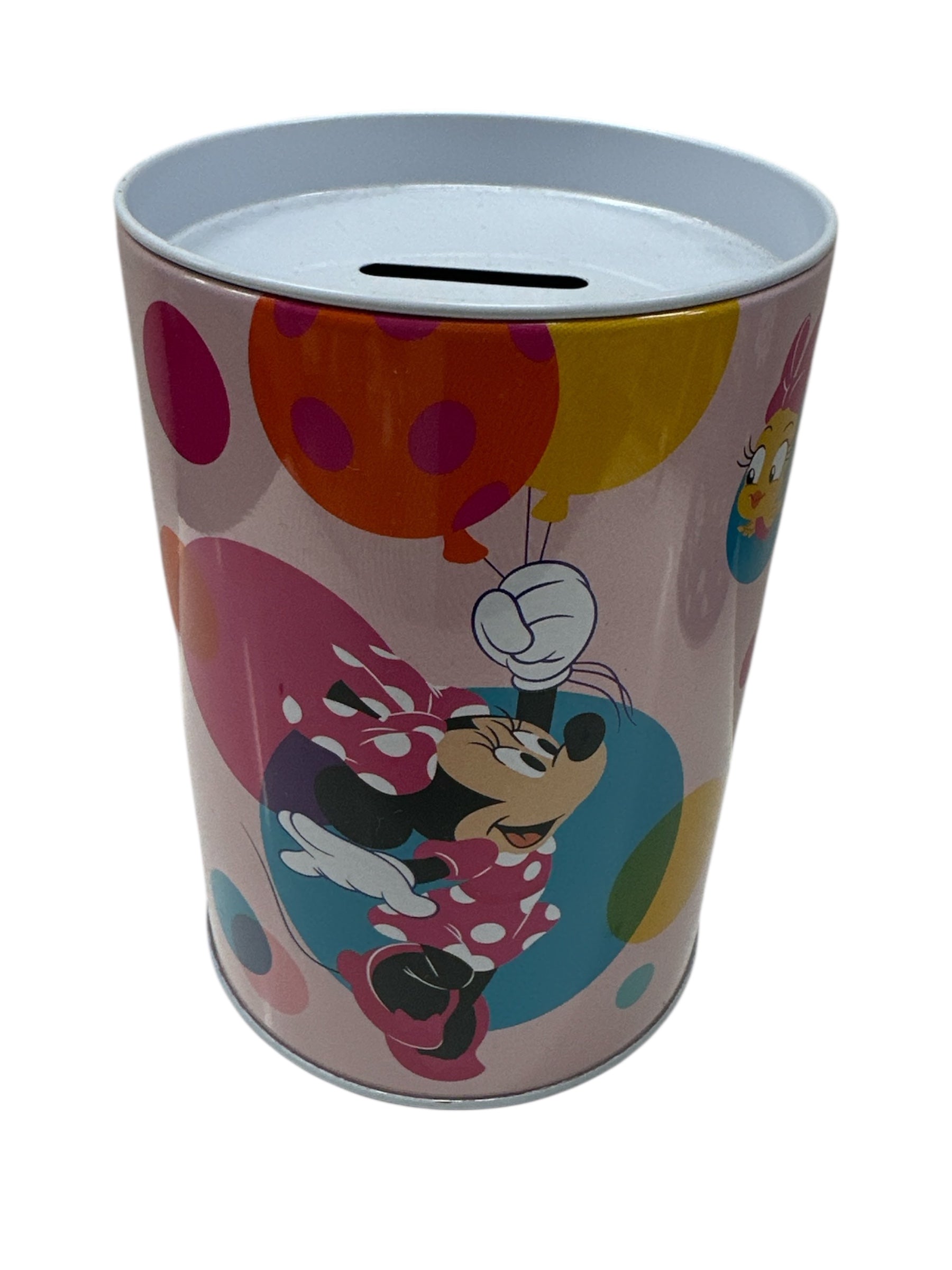 DISNEY MINNIE MOUSE METAL MONEY BAK 6" BIG TOP MOVABLE