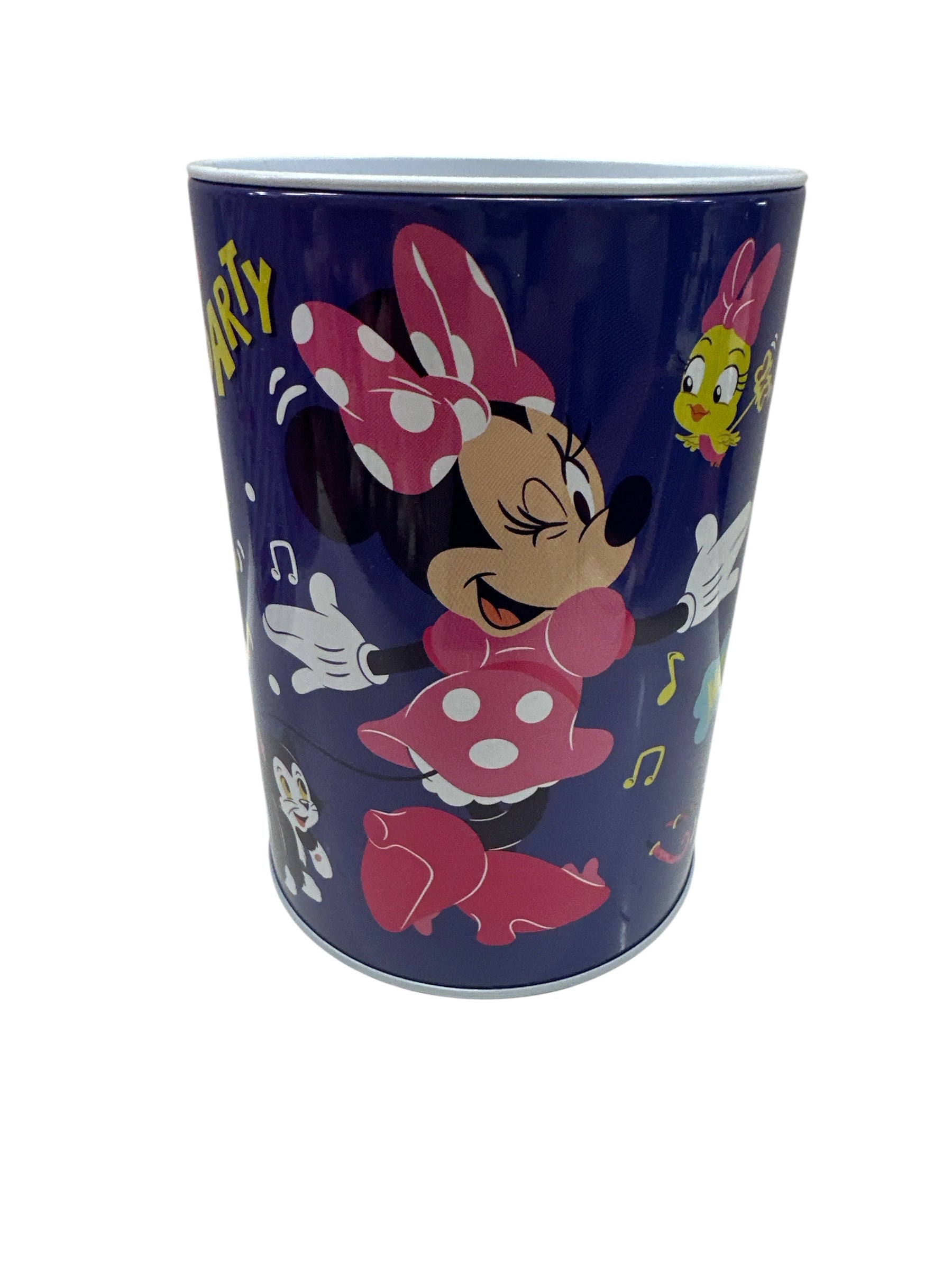 DISNEY MINNIE MOUSE METAL MONEY BAK 6" BIG TOP MOVABLE