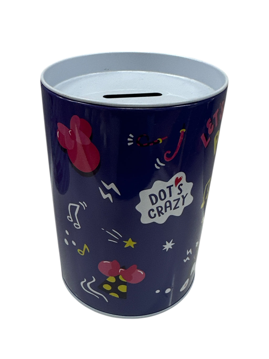 DISNEY MINNIE MOUSE METAL MONEY BAK 6" BIG TOP MOVABLE