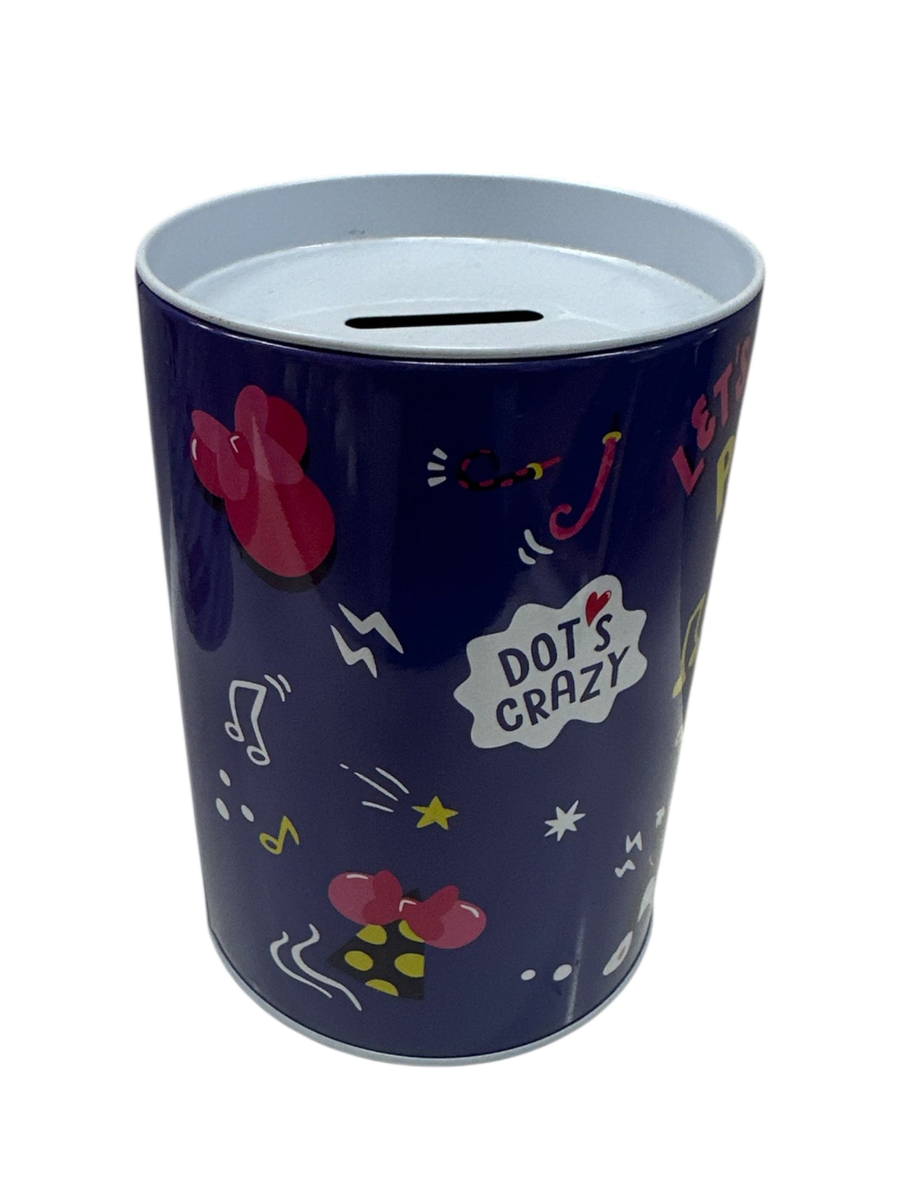 DISNEY MINNIE MOUSE METAL MONEY BAK 6" BIG TOP MOVABLE