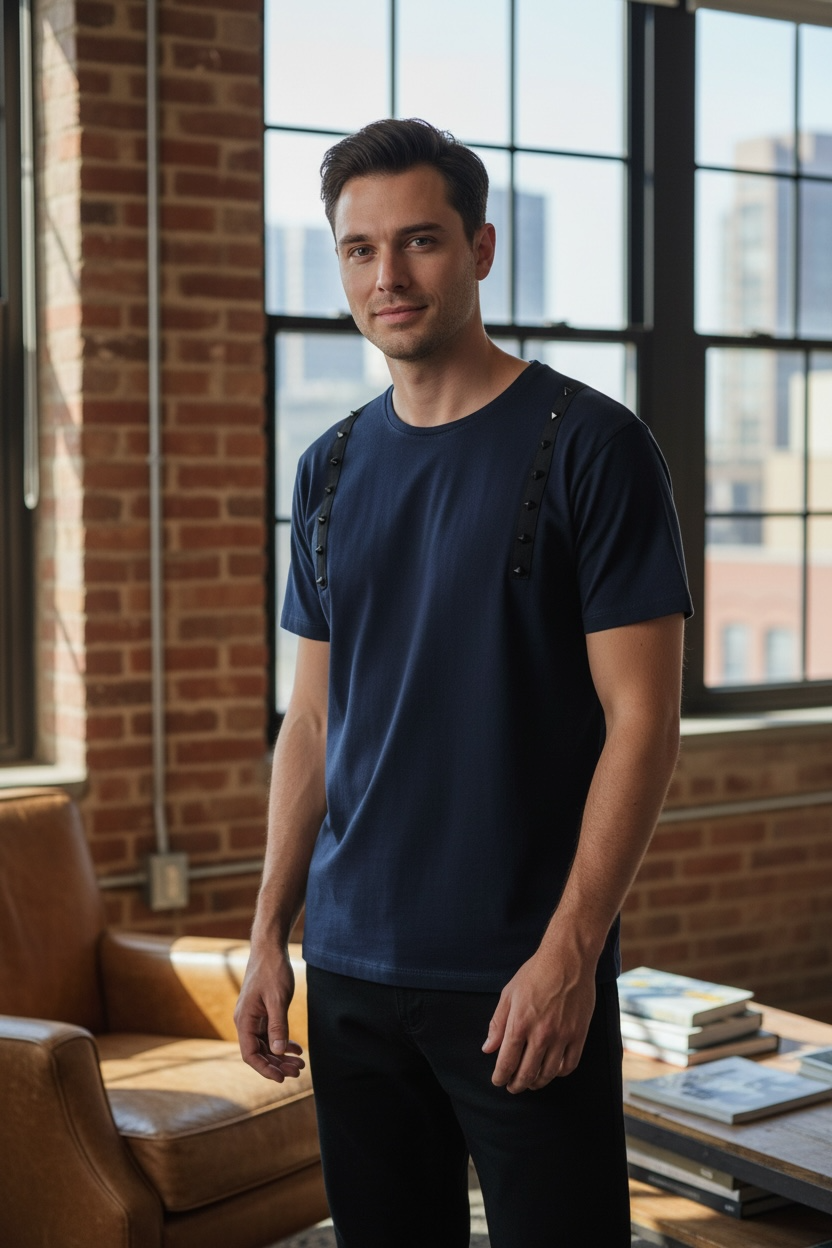 Men’s Fashion T-Shirt – Italian Design, Unique Style, 100% Cotton