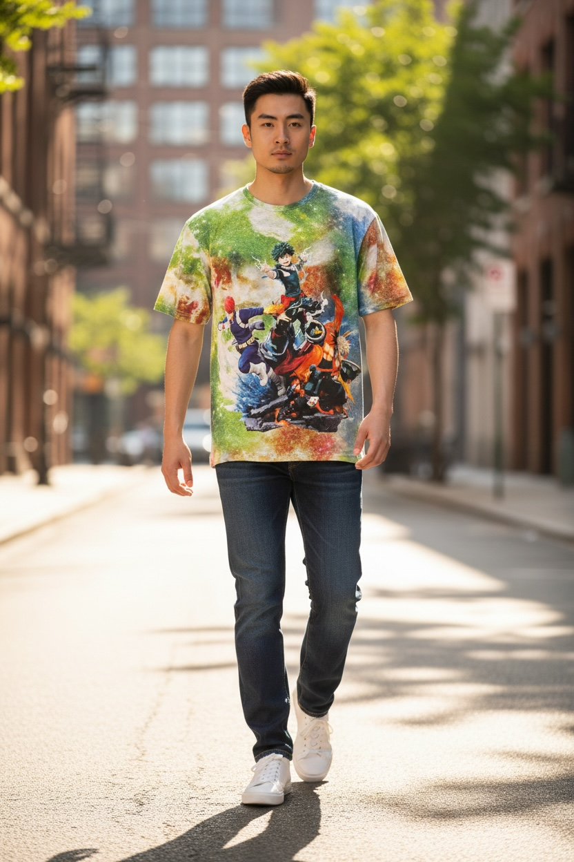 Hero Academy Style Graphic T-Shirt – Teen Unisex Casual Tee