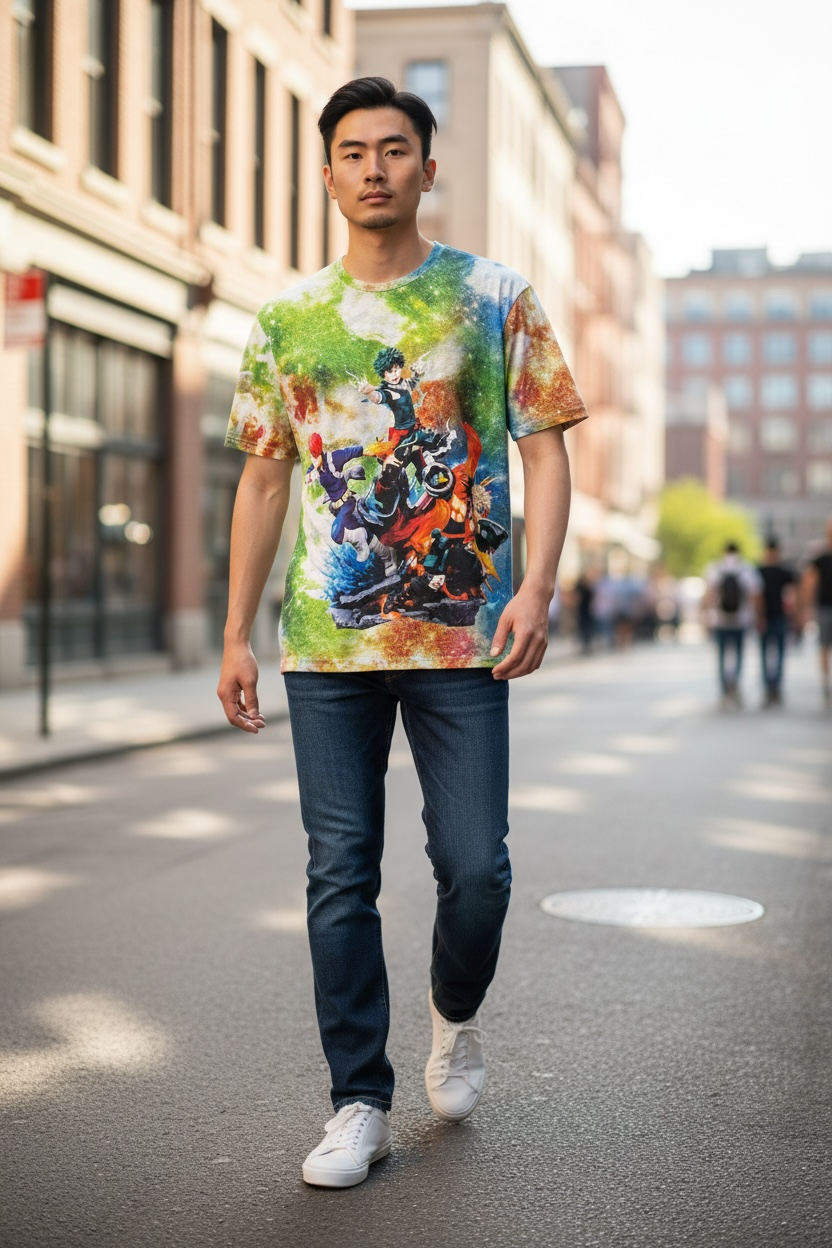 Hero Academy Style Graphic T-Shirt – Teen Unisex Casual Tee