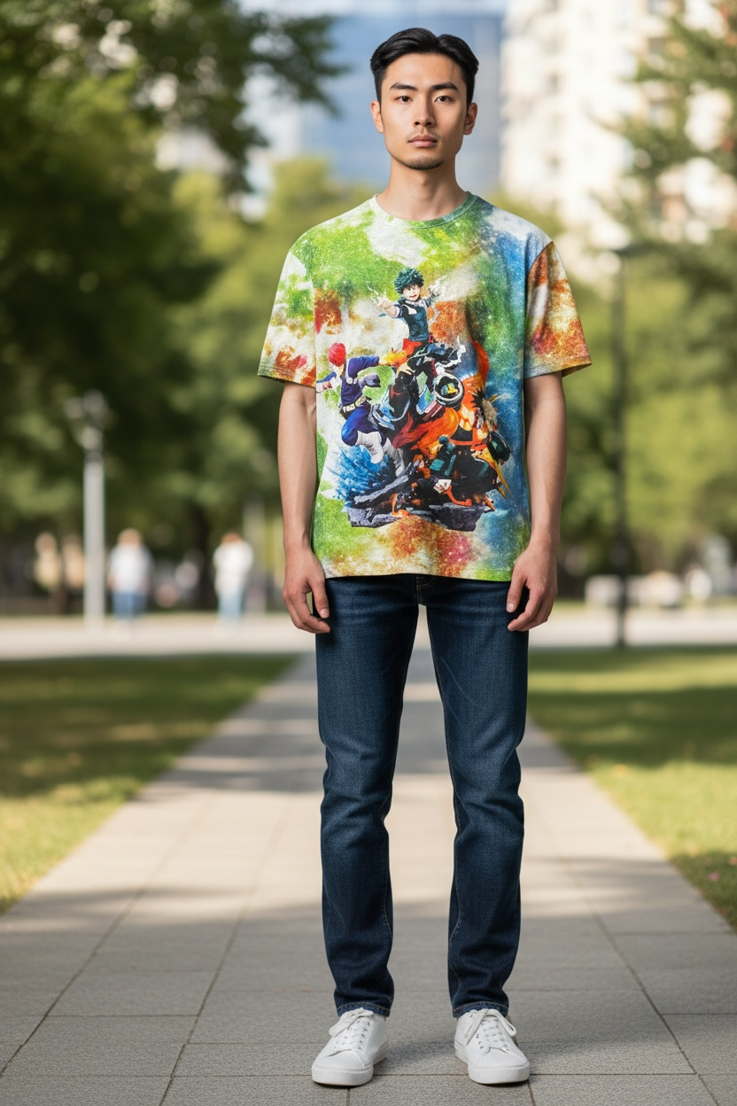 Hero Academy Style Graphic T-Shirt – Teen Unisex Casual Tee