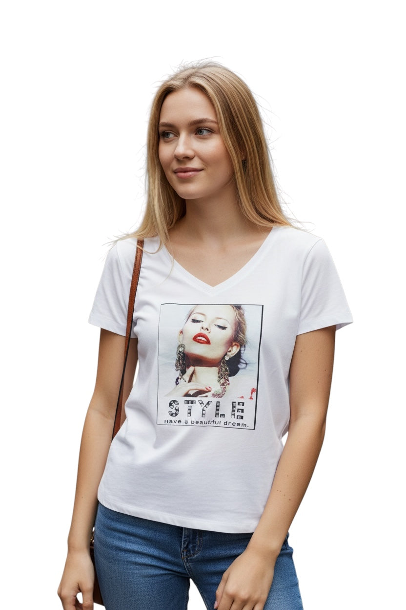 Girl Teen Fashion T-Shirt – Trendy Casual Short Sleeve Tee