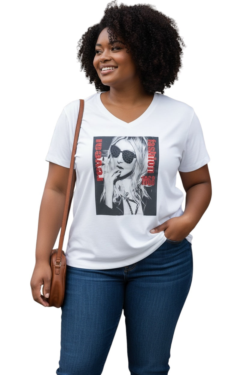 Girl Teen Fashion T-Shirt – Trendy Casual Short Sleeve Tee