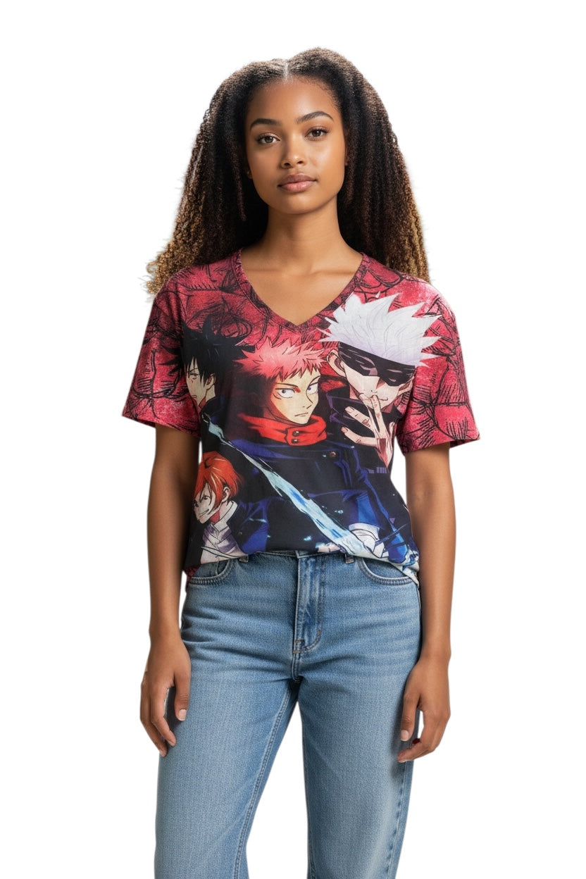 Dark Sorcerer Anime Style Teen Girl T-Shirt – Graphic Tee