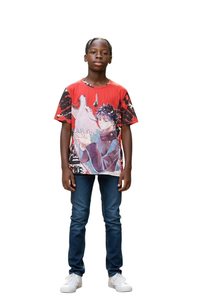 Dark Sorcerer Anime Style T-Shirt – Unisex Graphic Tee for Teens & Adults