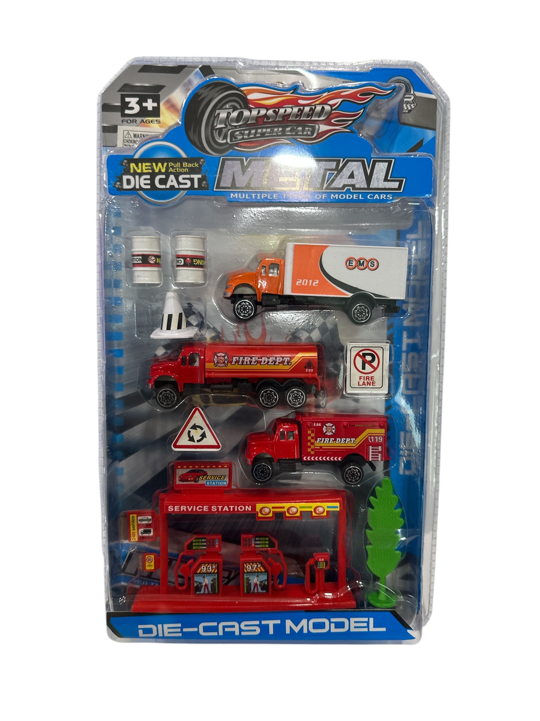 🚒🔥 Fire Department Car Set 🚨🚗