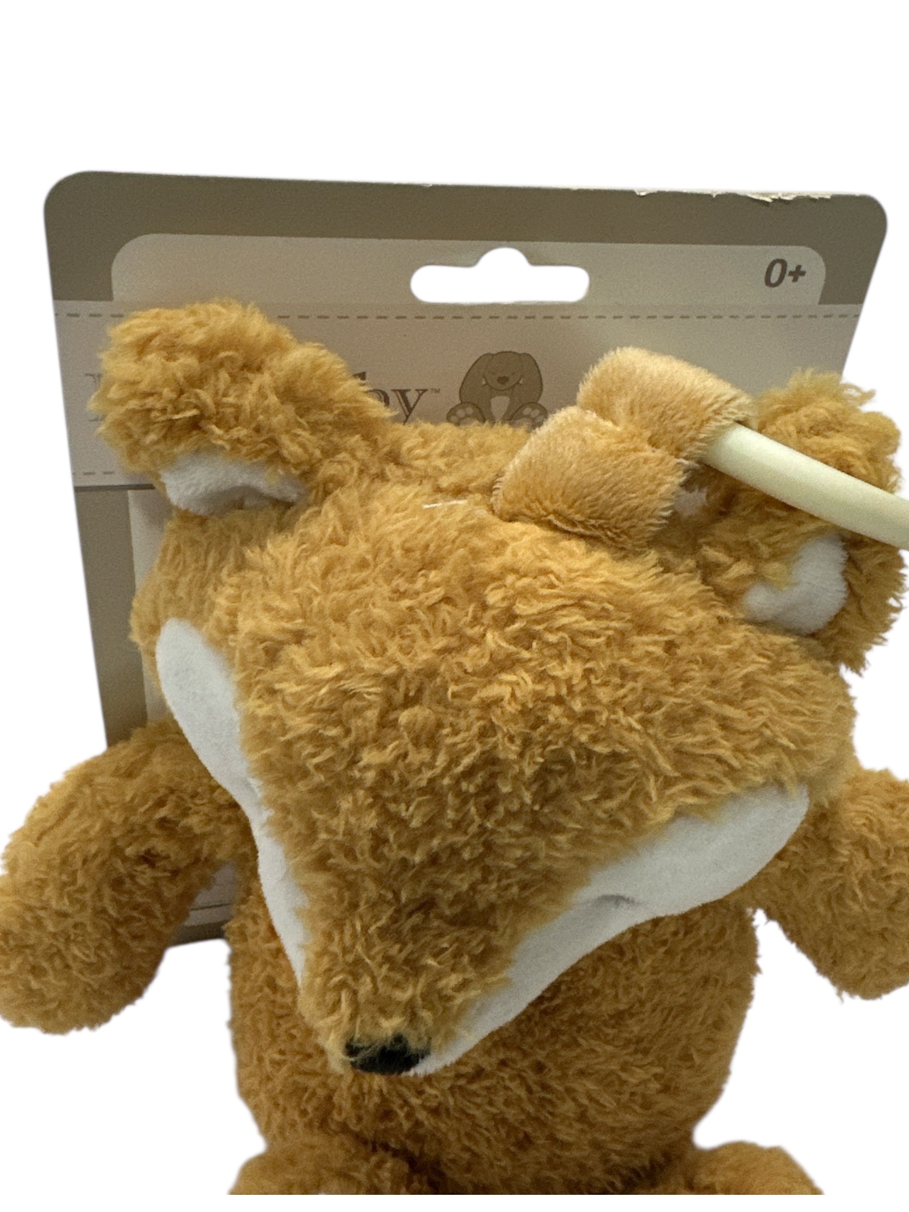 🦊🍼 11" Baby Plush Push Fox Toy with Rattle - Clip-On Pram Toy (0+ Age) 🌟✨