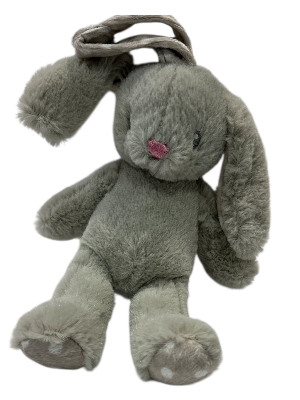 🐰🍼 8" Baby Rabbit Plush Toy with Rattle - Clip-On Toy (0+ Age) 🎀✨