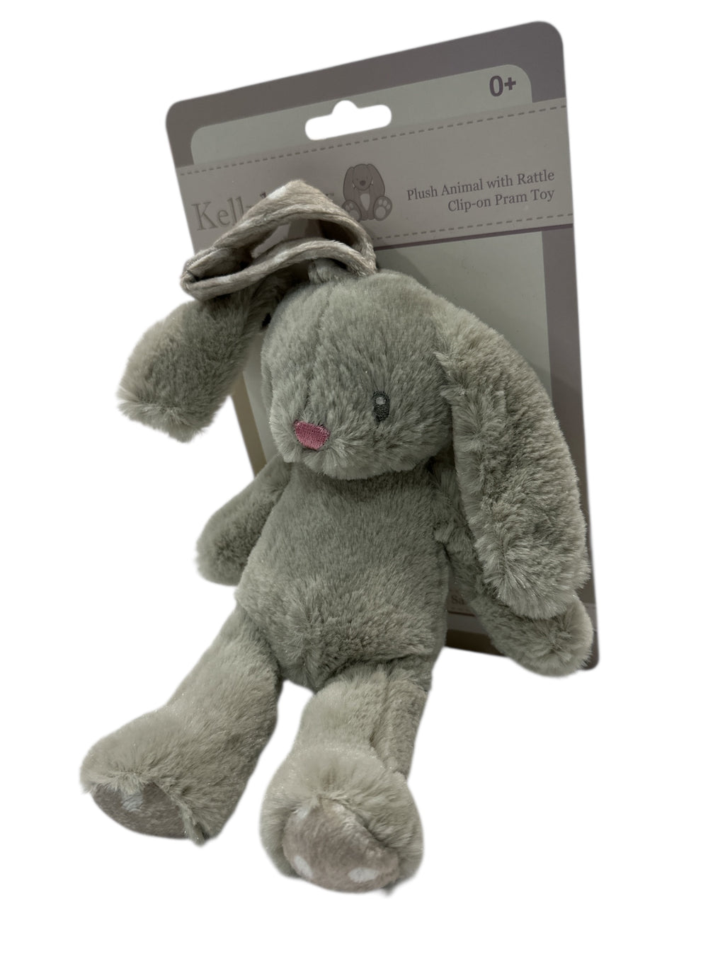🐰🍼 8" Baby Rabbit Plush Toy with Rattle - Clip-On Toy (0+ Age) 🎀✨