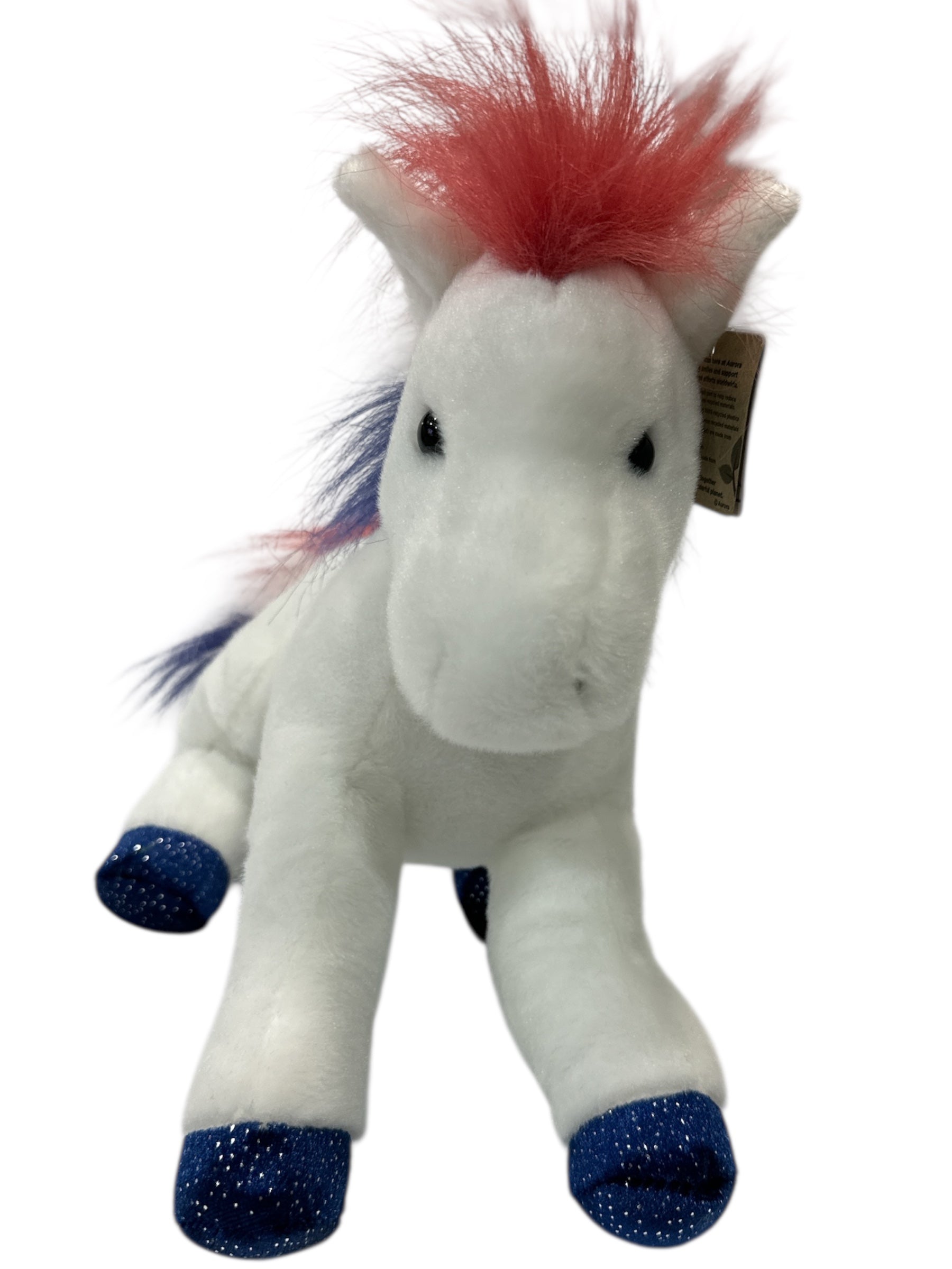 COLORFUL HORSE PLUSH GIRL TOY ECO FRIENDLY 14' BIG SO SOFT