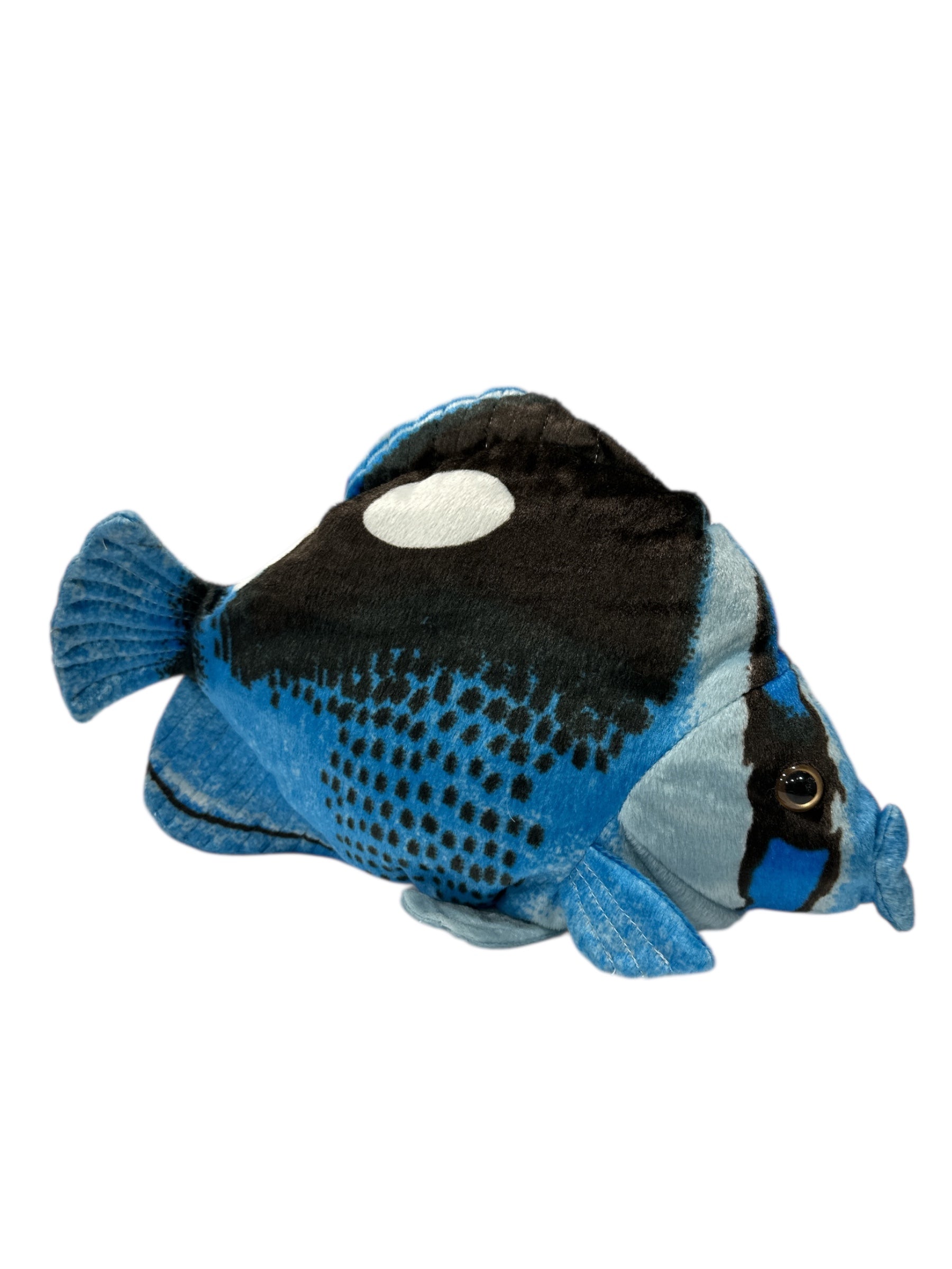Big Size Wild Animals Blue Fish 15" Blue Black Ocean Fish Plush