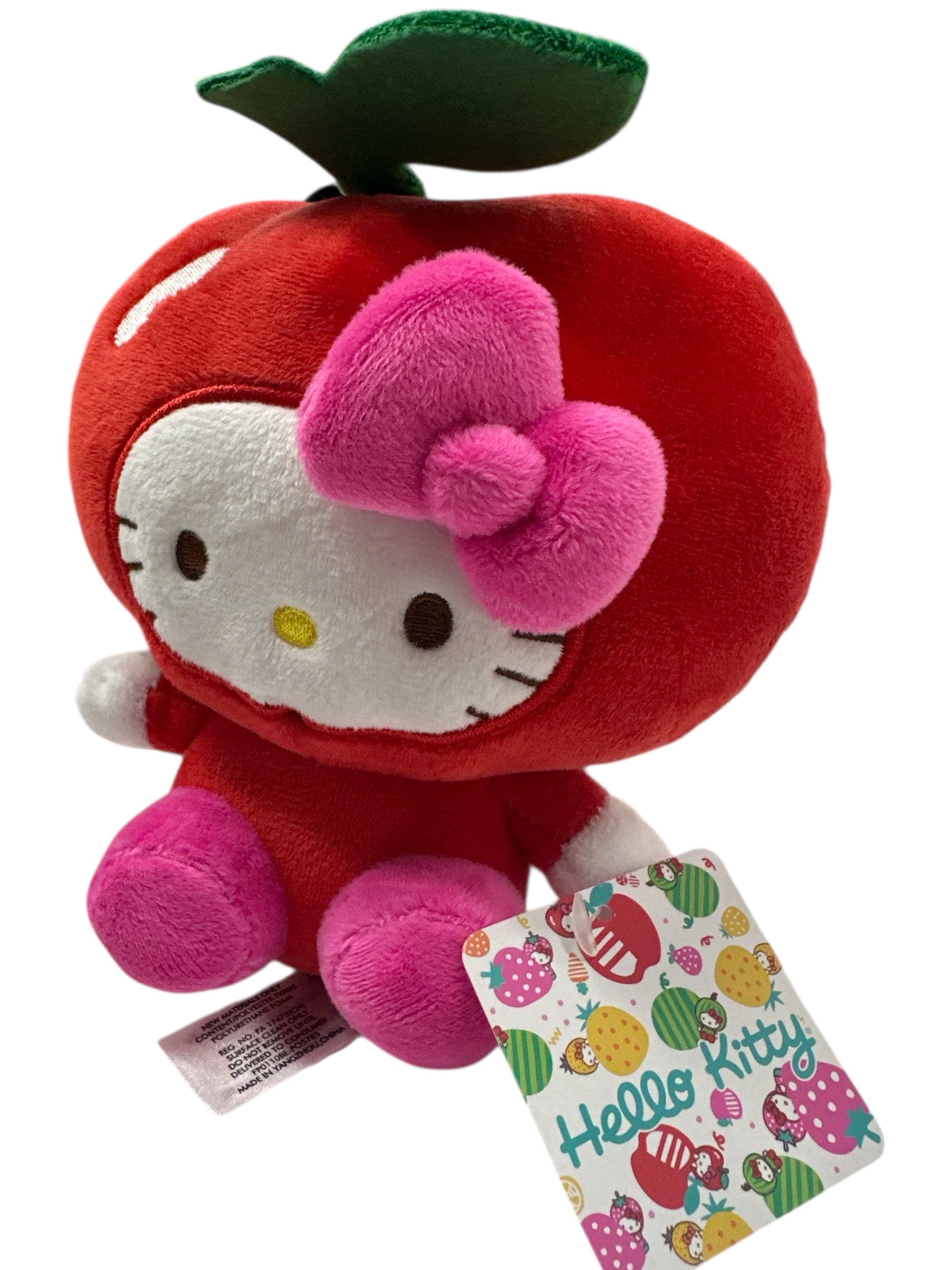 Hello Kitty Licensed Cherry Shape Plush Toy – 6-Inch Soft Collectible Stuffed Animal