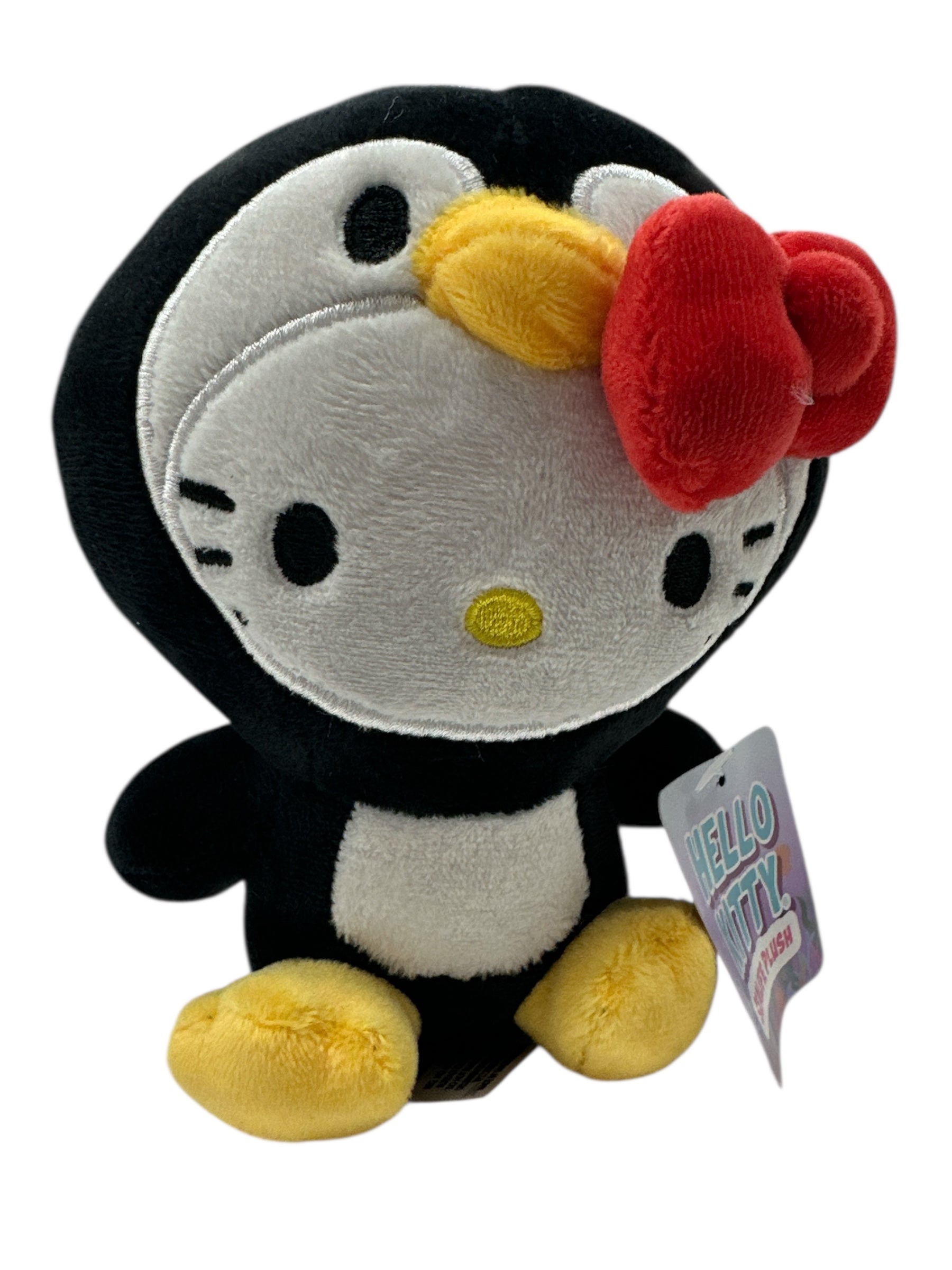 Hello Kitty Licensed Penguin Face Plush Toy – 6-Inch Soft Collectible Stuffed Animal