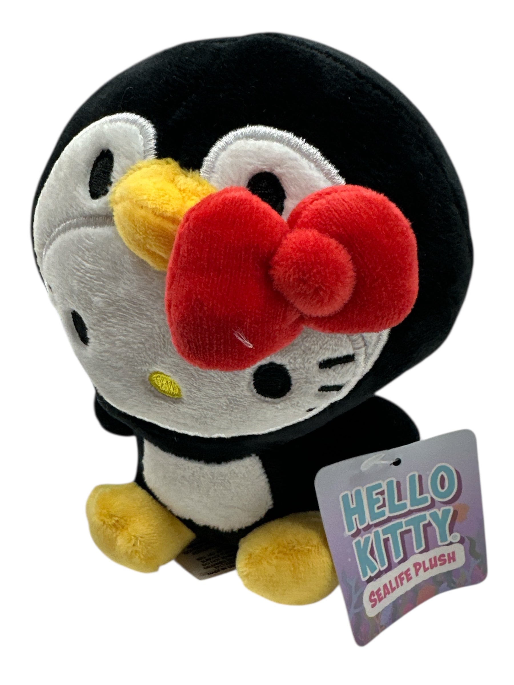 Hello Kitty Licensed Penguin Face Plush Toy – 6-Inch Soft Collectible Stuffed Animal