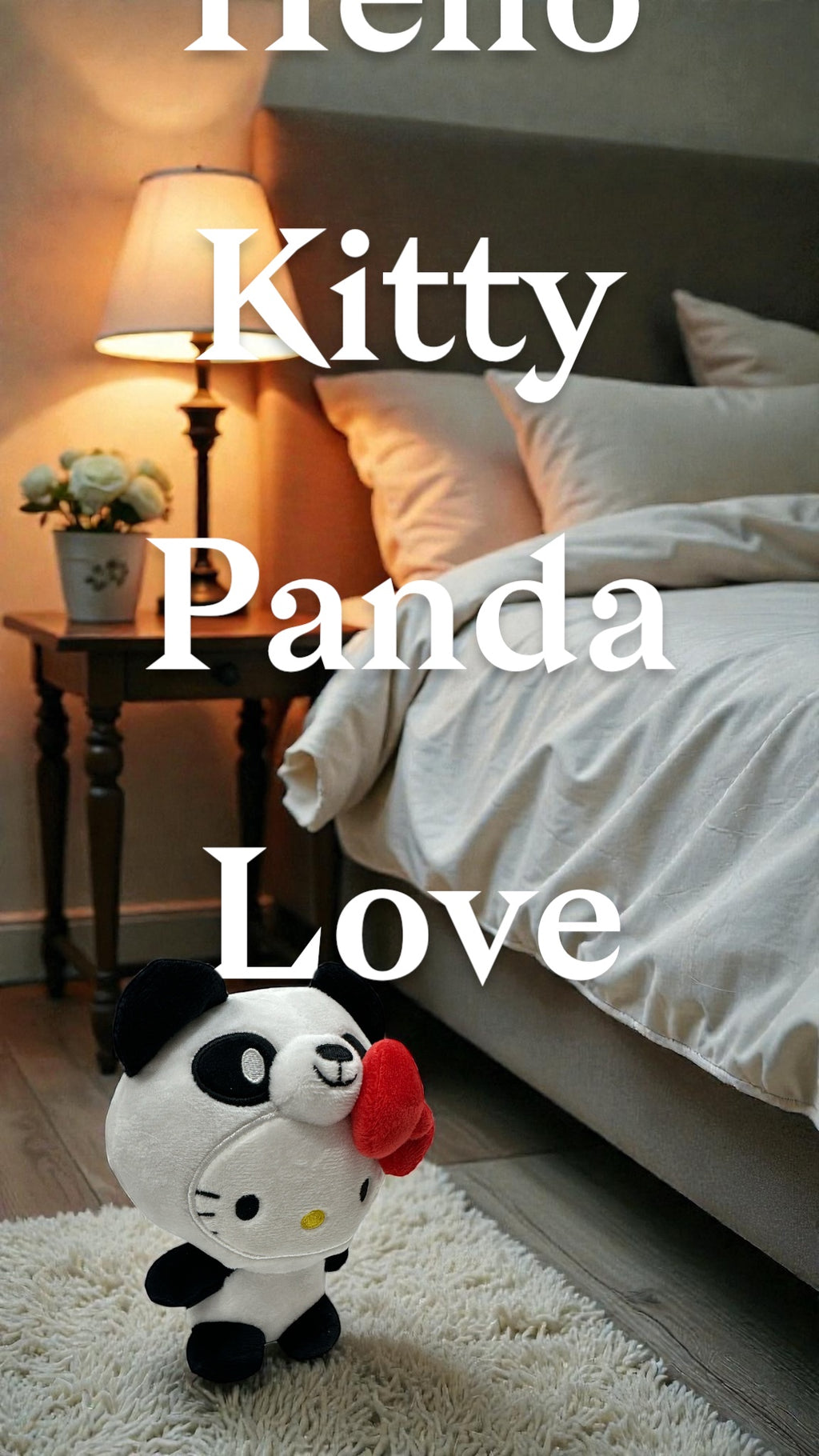 Hello Kitty Panda Face Plush - 6" Adorable Cuddly Companion