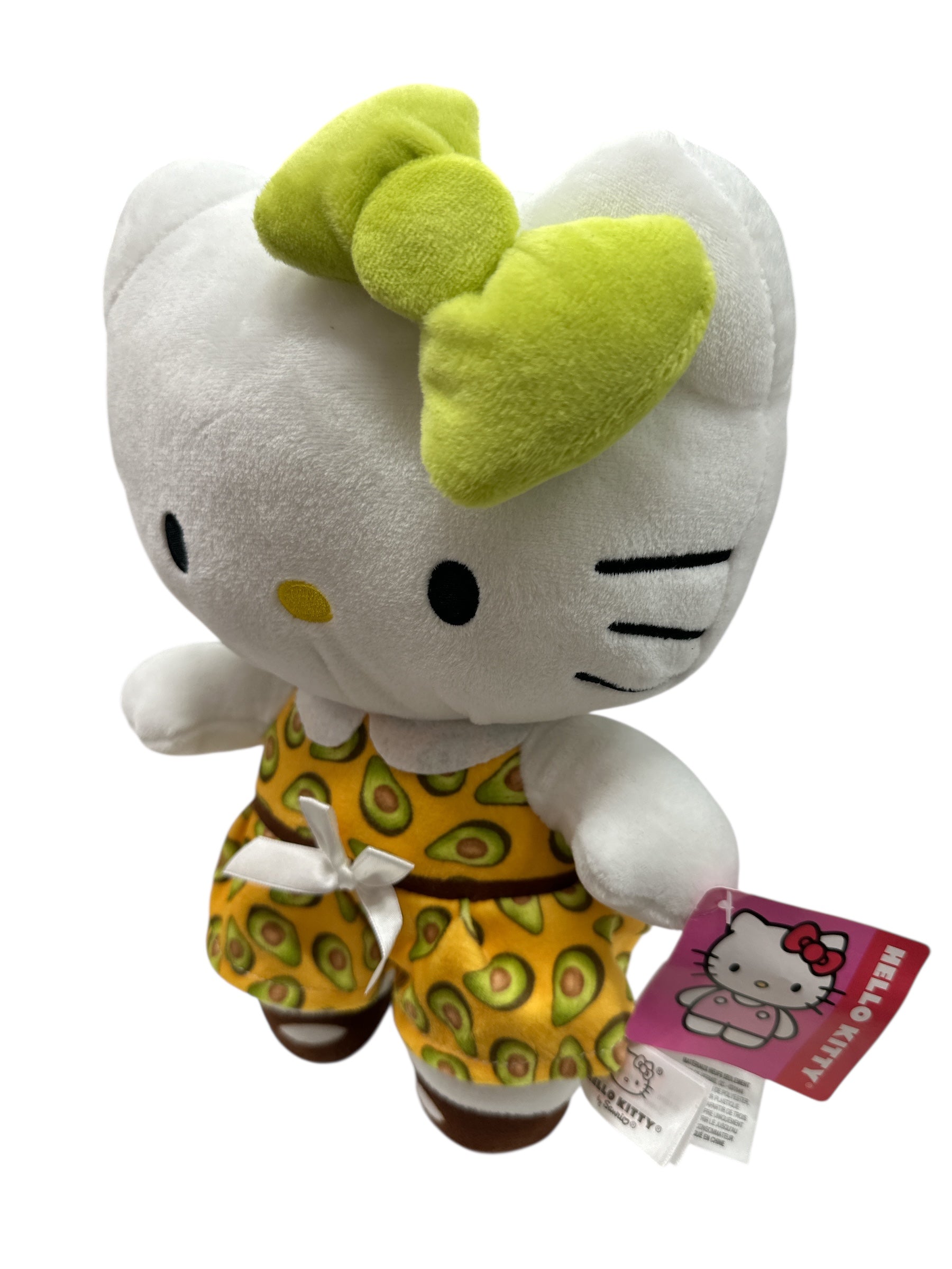 Hello Kitty Licensed Avocado Dress Plush Toy – 10-Inch Soft Collectible Stuffed Animal