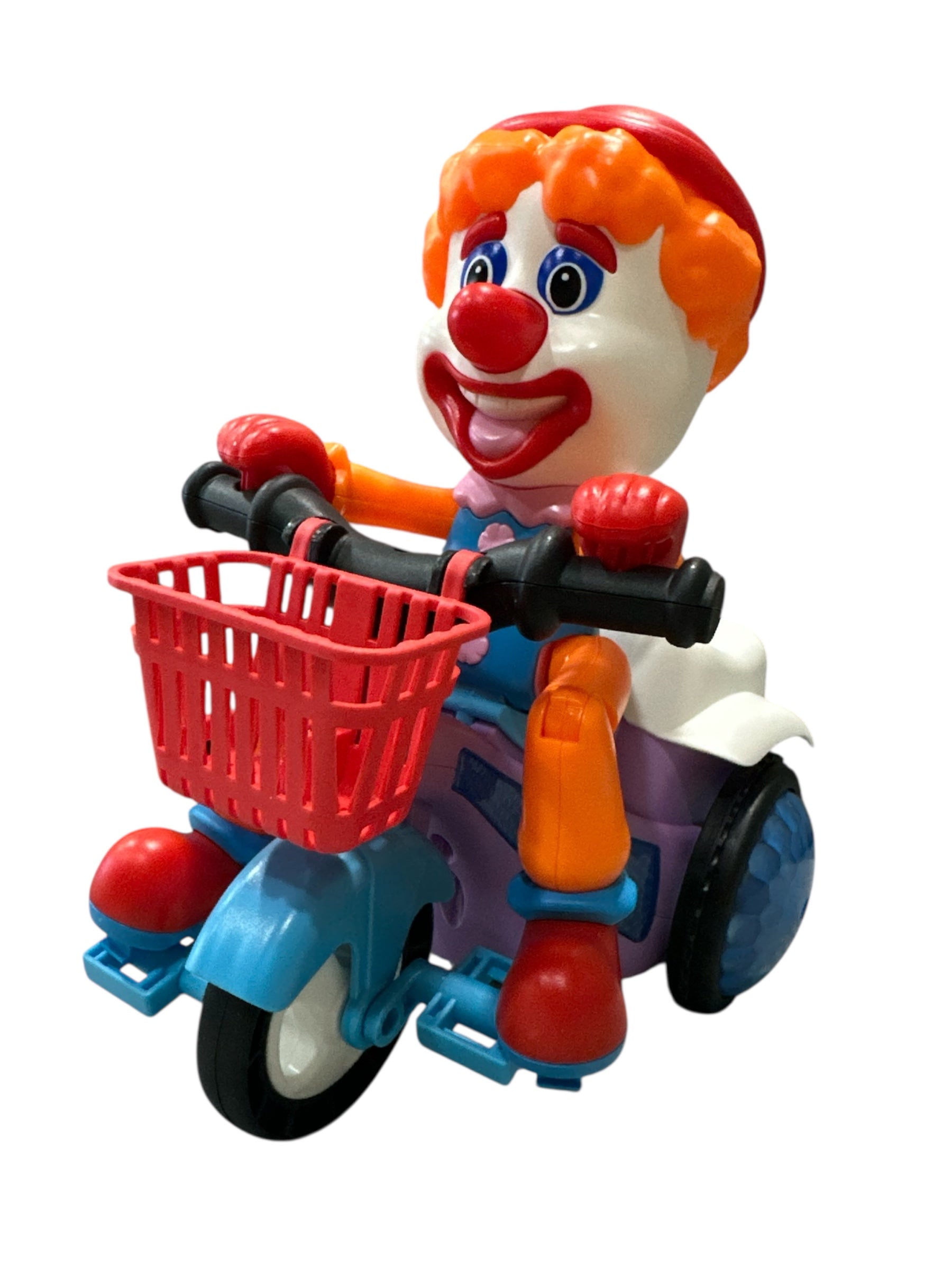 Stunt Cool Tricycle Toy for Kids – Musical Light-Up Ride-On Clown Trike with LED Wheels
