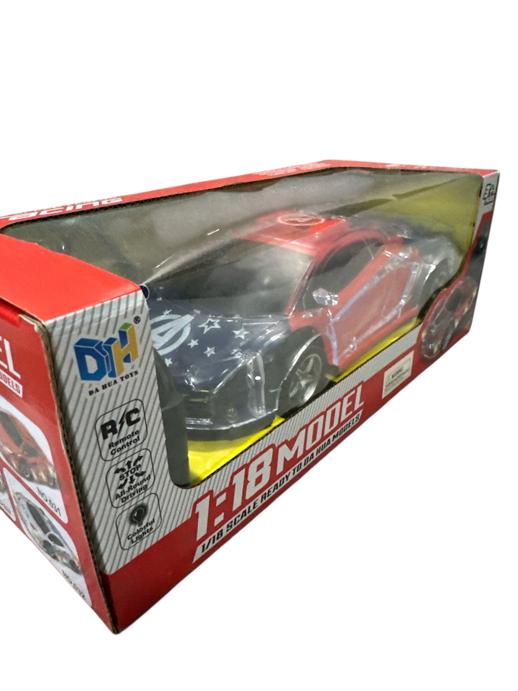 1:18 Scale RC Fast Speed Car – Remote Control Toy Car with Full Body LED Lights