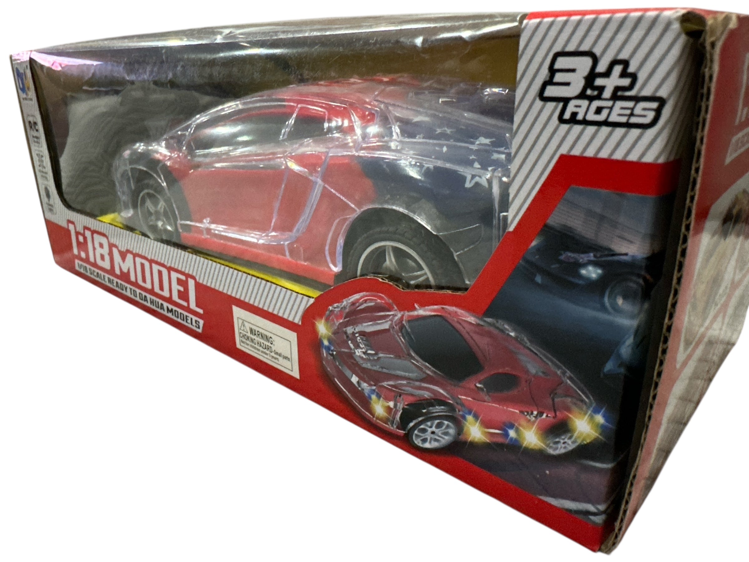 1:18 Scale RC Fast Speed Car – Remote Control Toy Car with Full Body LED Lights