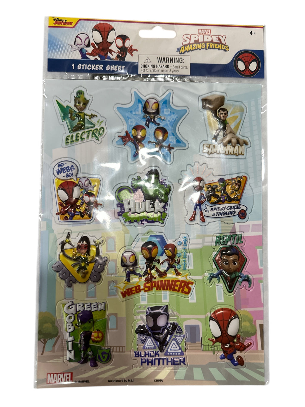 Marvel Spider-Man Puffy Sticker Sheet – 12 Raised Stickers, Licensed