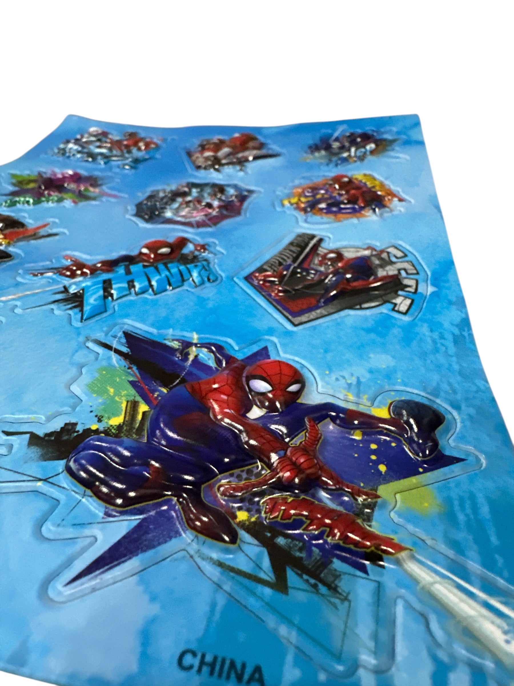 Marvel Spider-Man Puffy Sticker Sheet – 12 Raised Stickers, Licensed