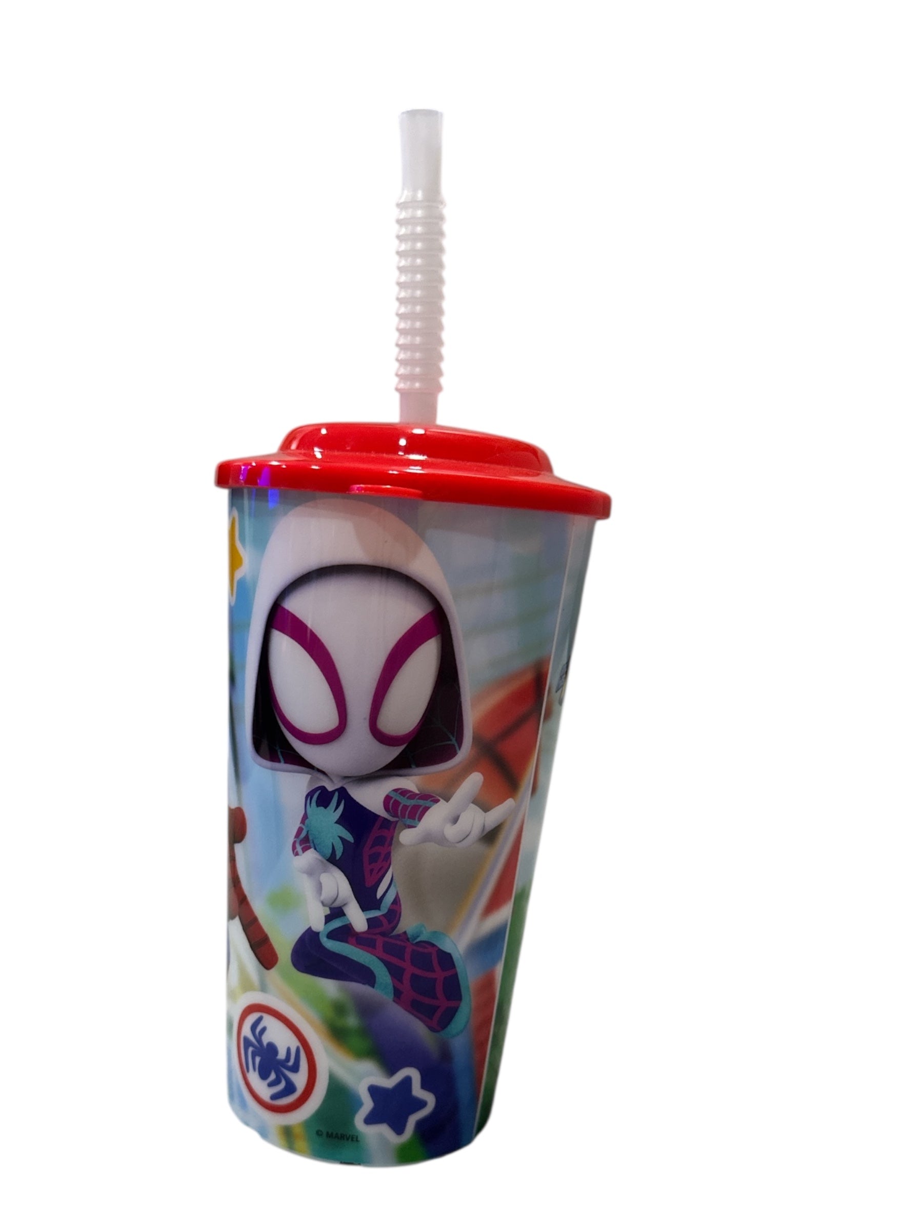 Spiderman  and Friends 16 oz PP Sport Tumbler with Lid – Reusable Kids Drinking Cup