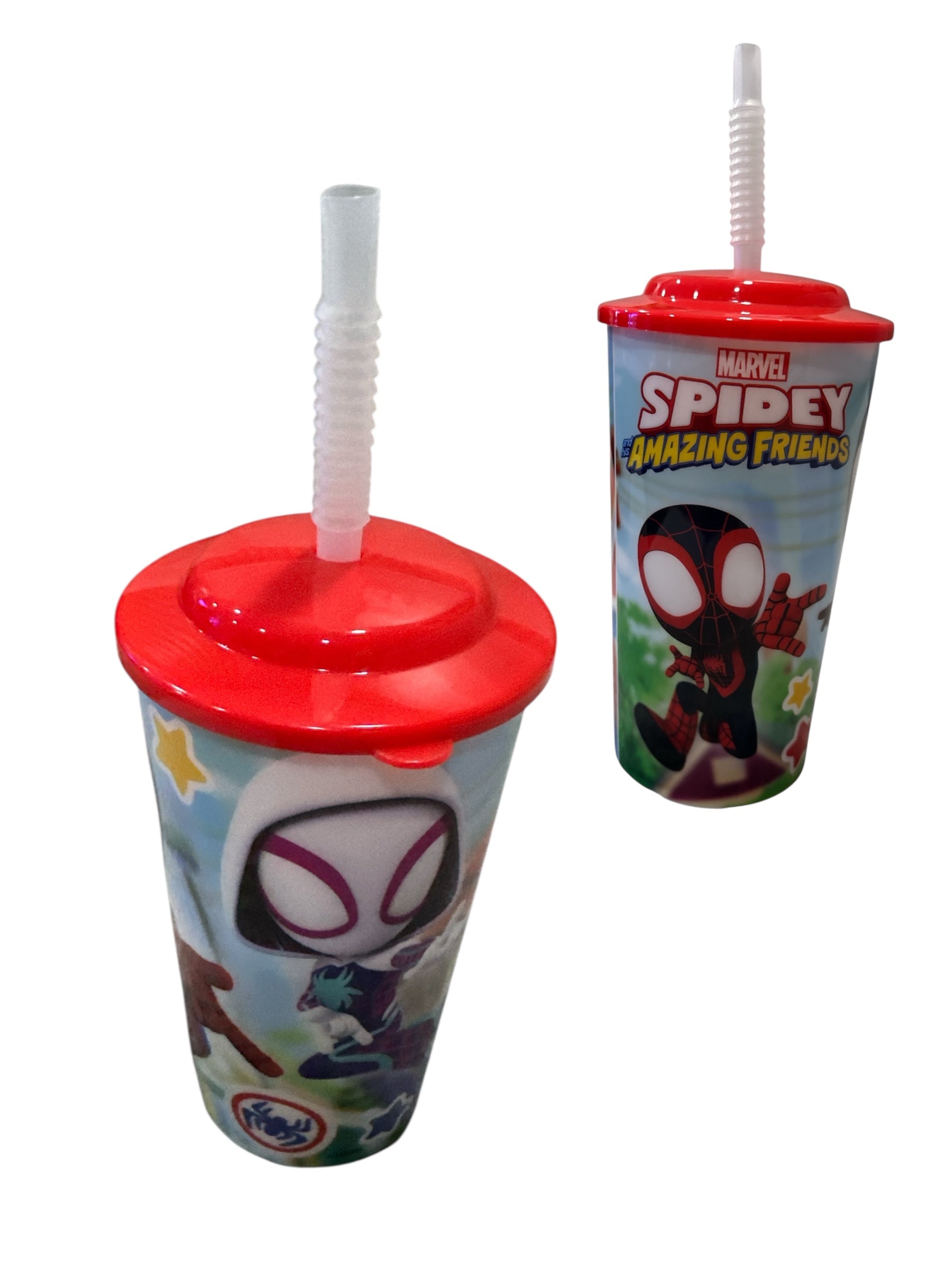 Spiderman  and Friends 16 oz PP Sport Tumbler with Lid – Reusable Kids Drinking Cup