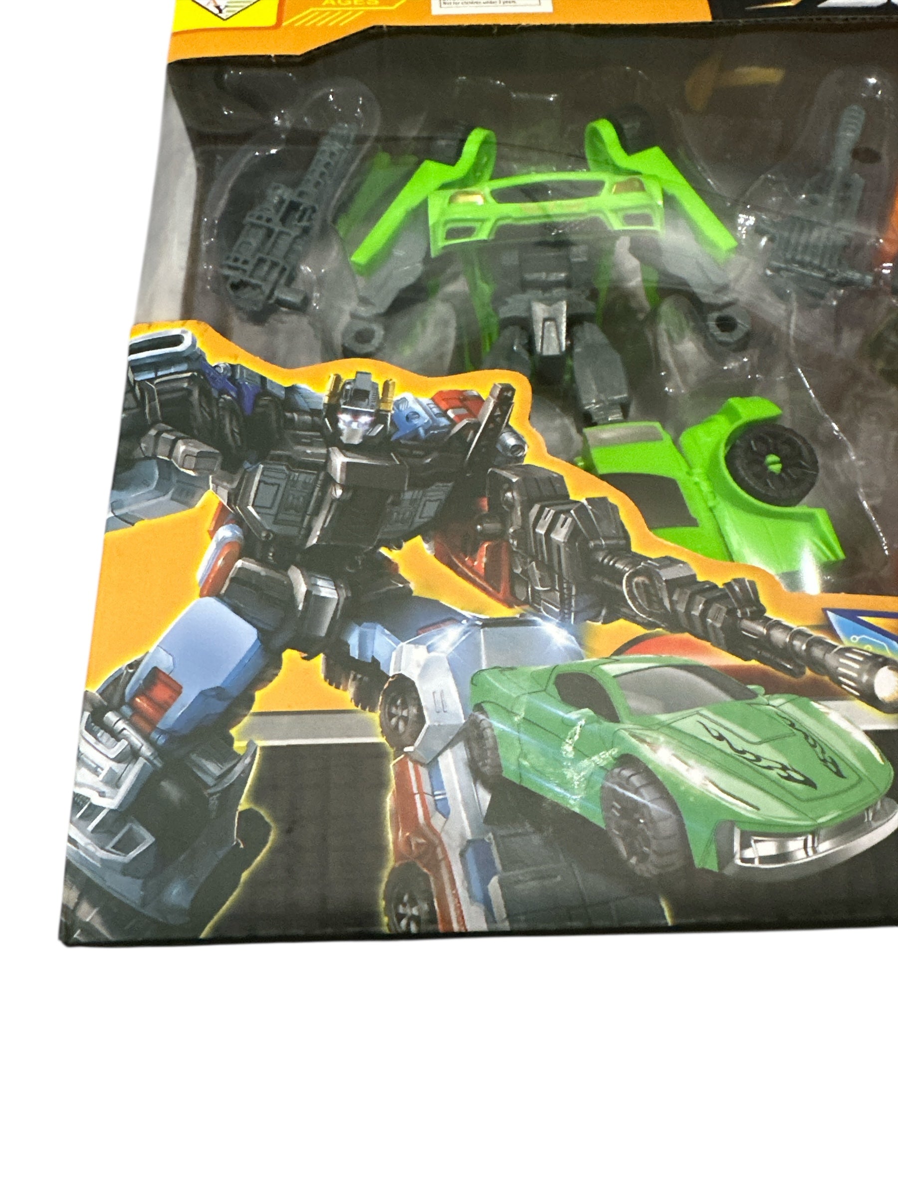 Transformer Style Robot Toy Set – 3 in 1 Car to Robot Transforming Figures, 3 Colors