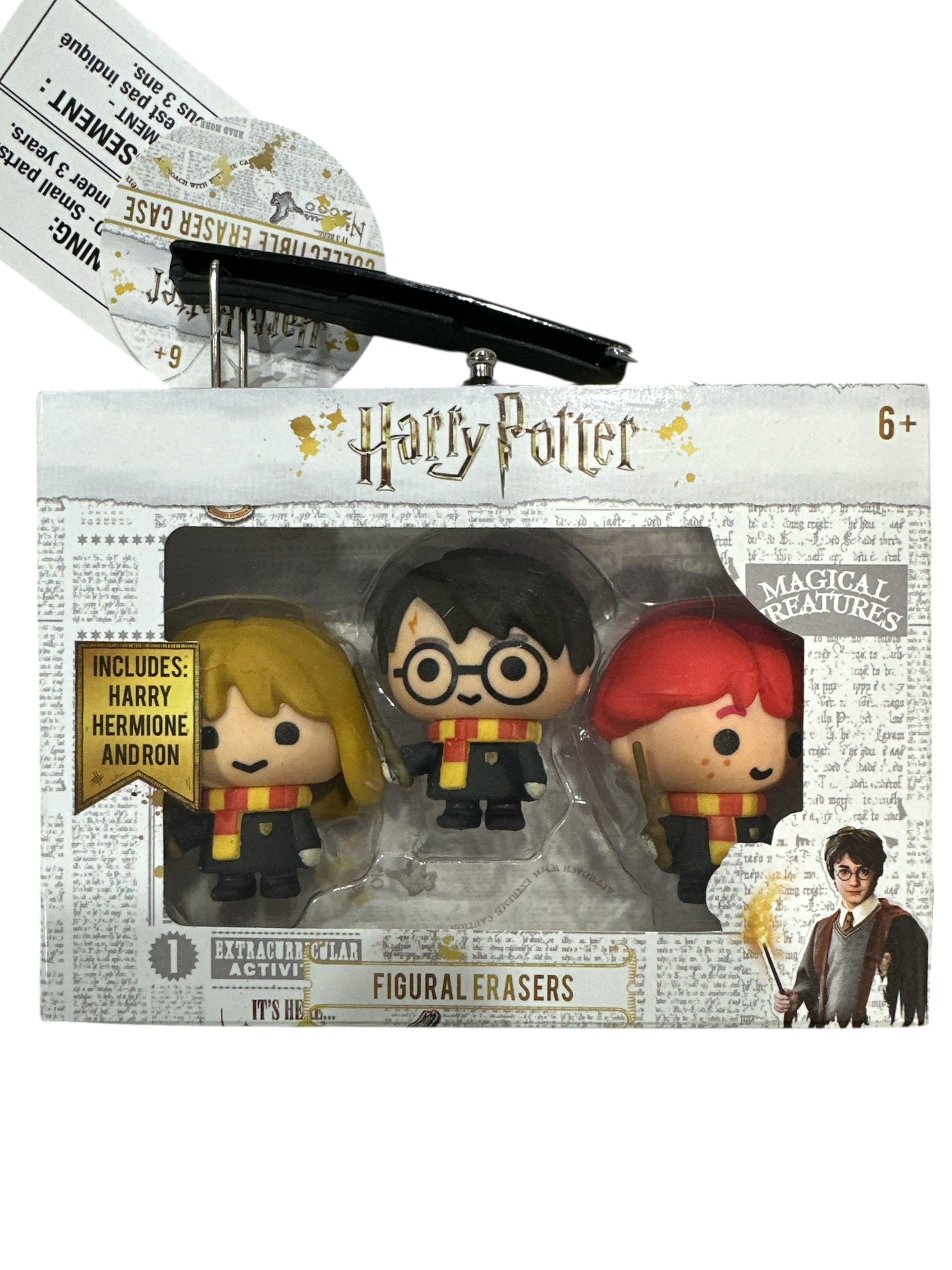 Harry Potter Figural Erasers Set, Harry Hermione Ron Characters, Officially Licensed Magical Creatures Erasers, School & Collectible Gift for Kids