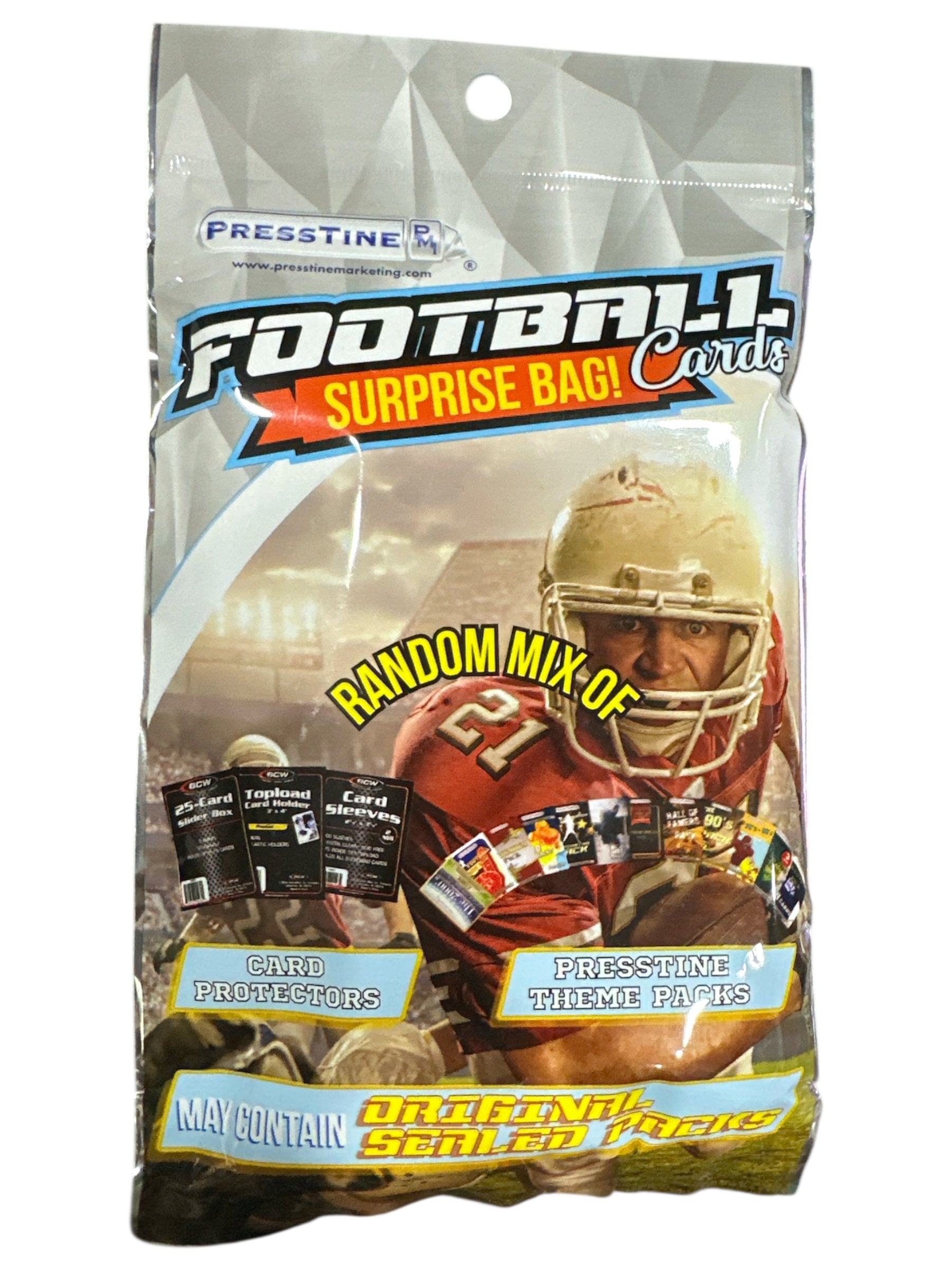 Football Cards Surprise Bag, Random Mix Trading Cards Pack, Includes Card Protectors & Theme Packs, Collectible Football Card Mystery Set
