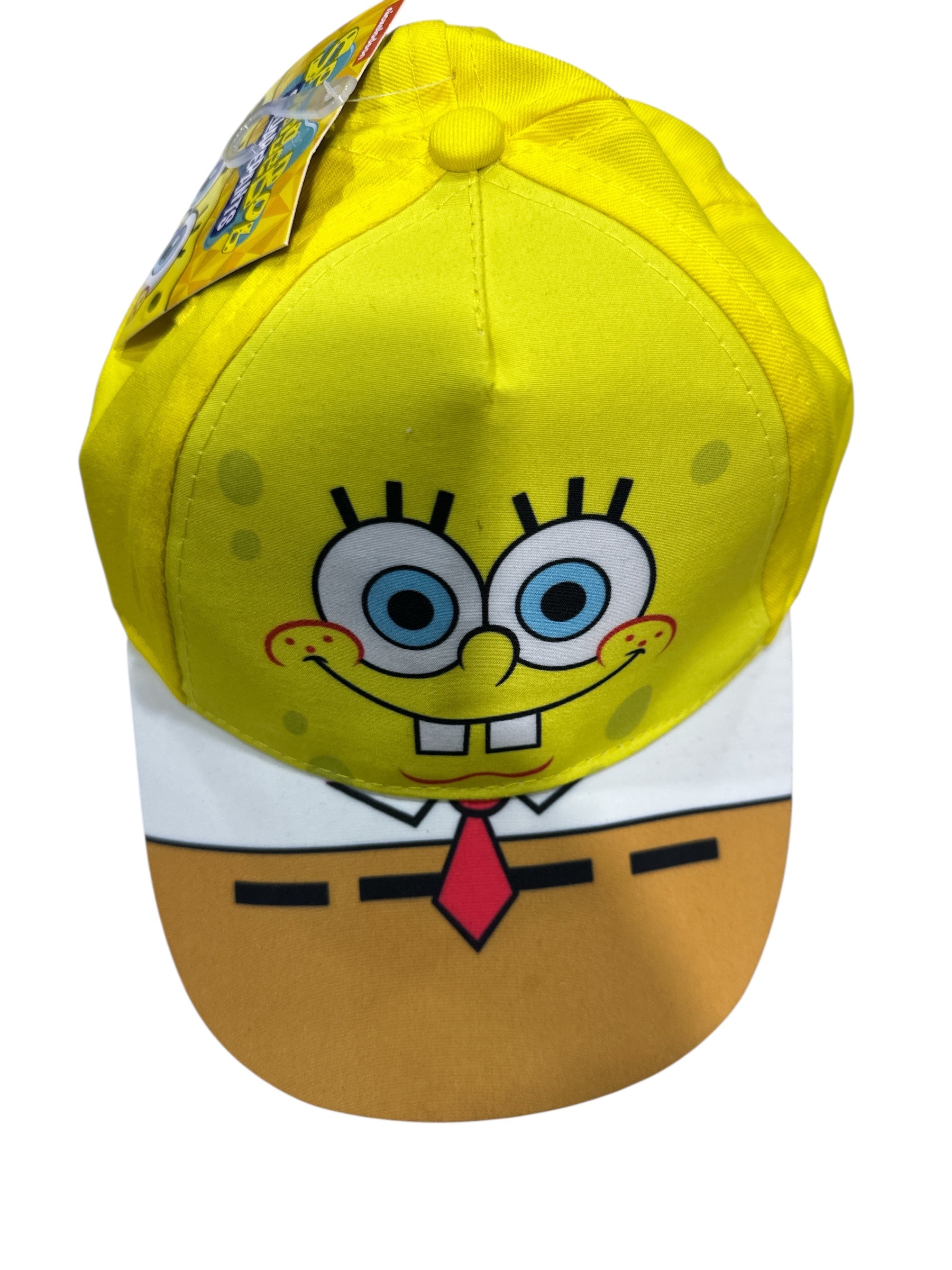 SpongeBob SquarePants Kids Baseball Cap – Officially Licensed Cartoon Hat for Boys, Adjustable Fit, Yellow Character Design