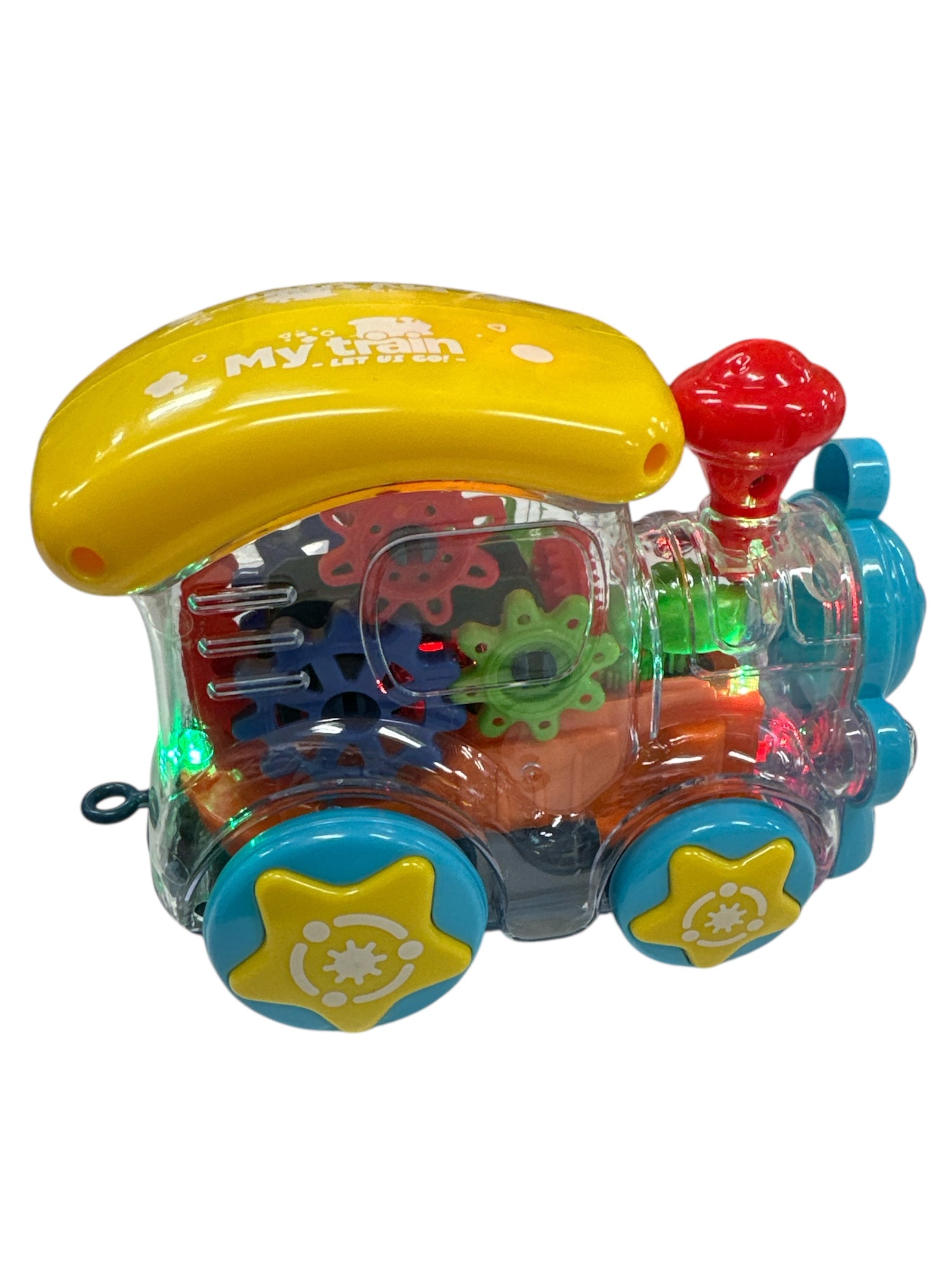 Gear Train Battery Operated Toy with Lights & Music – Educational Train for Kids Ages 3+, Motor Skills Learning Toy