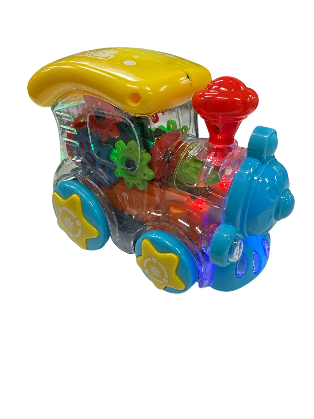 Gear Train Battery Operated Toy with Lights & Music – Educational Train for Kids Ages 3+, Motor Skills Learning Toy