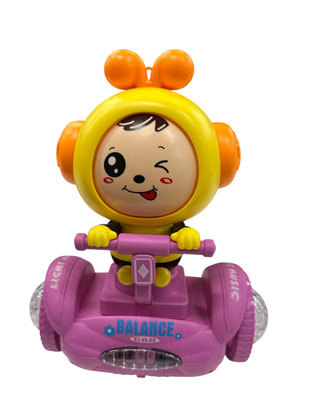 Kids Balance Car Dinosaur Version with Lights and Music, Cute Ride-On Balance Toy, Interactive Push Car for Toddlers Ages 3+