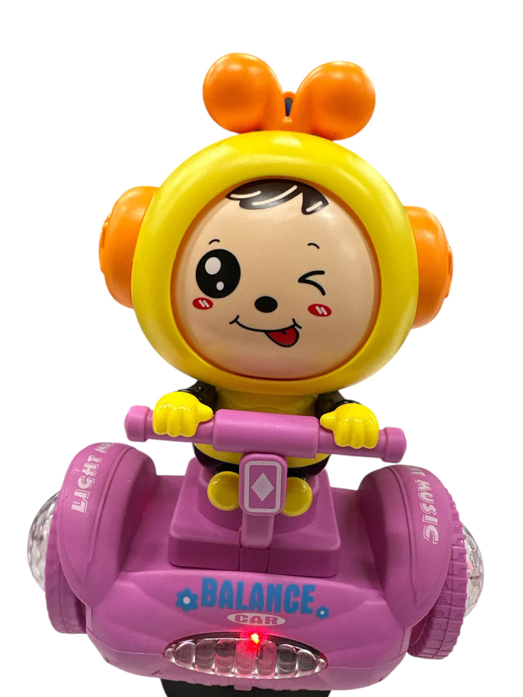 Kids Balance Car Dinosaur Version with Lights and Music, Cute Ride-On Balance Toy, Interactive Push Car for Toddlers Ages 3+