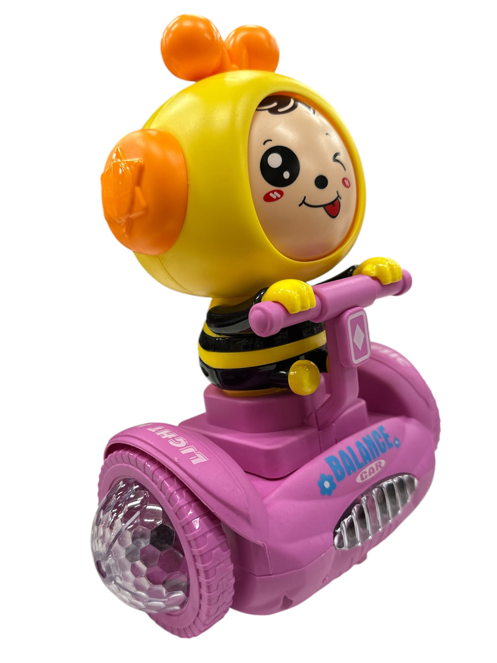 Kids Balance Car Dinosaur Version with Lights and Music, Cute Ride-On Balance Toy, Interactive Push Car for Toddlers Ages 3+